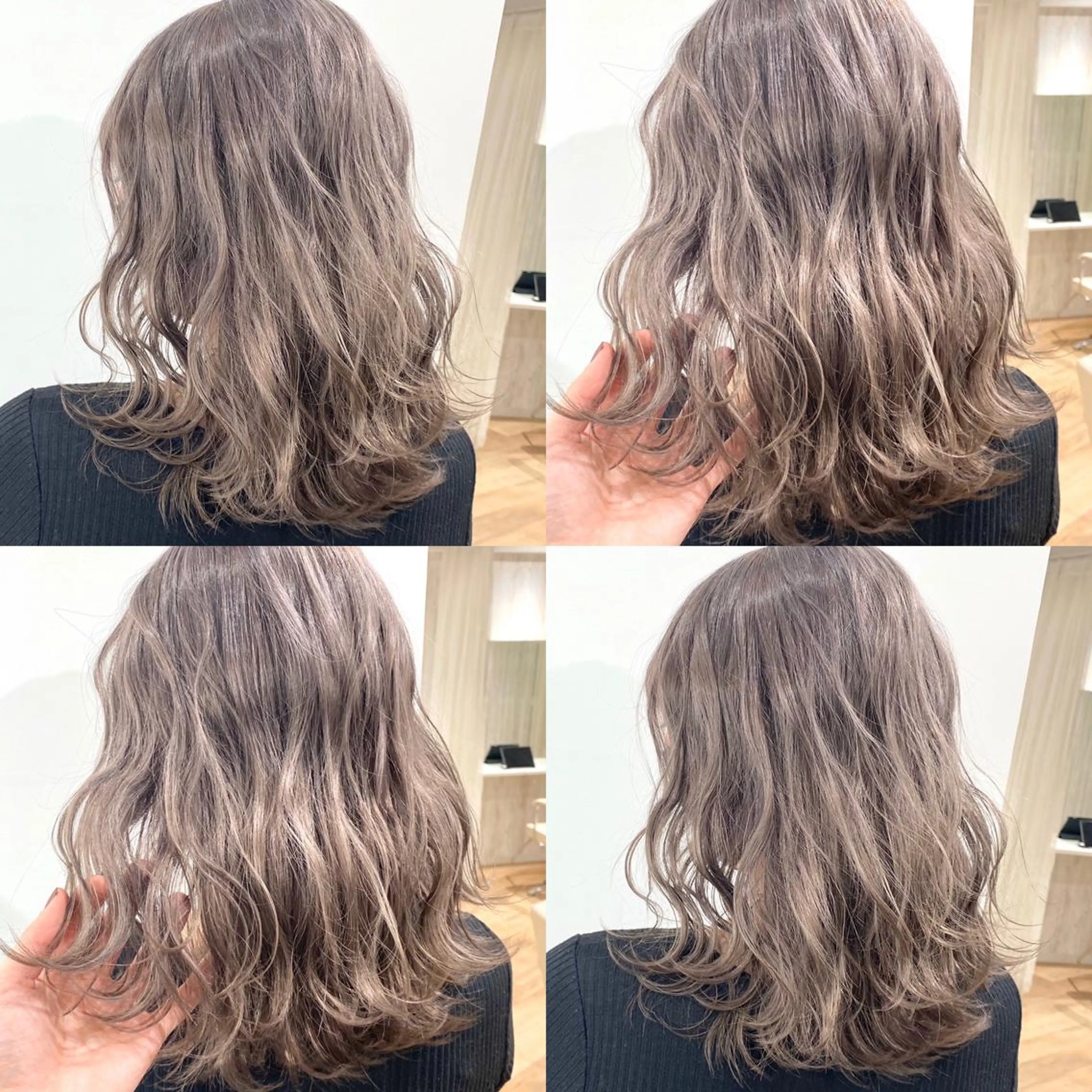ミディアム カラー 🌙HIZUKI🌙 ハイトーン 艶髪のヘアスタイル