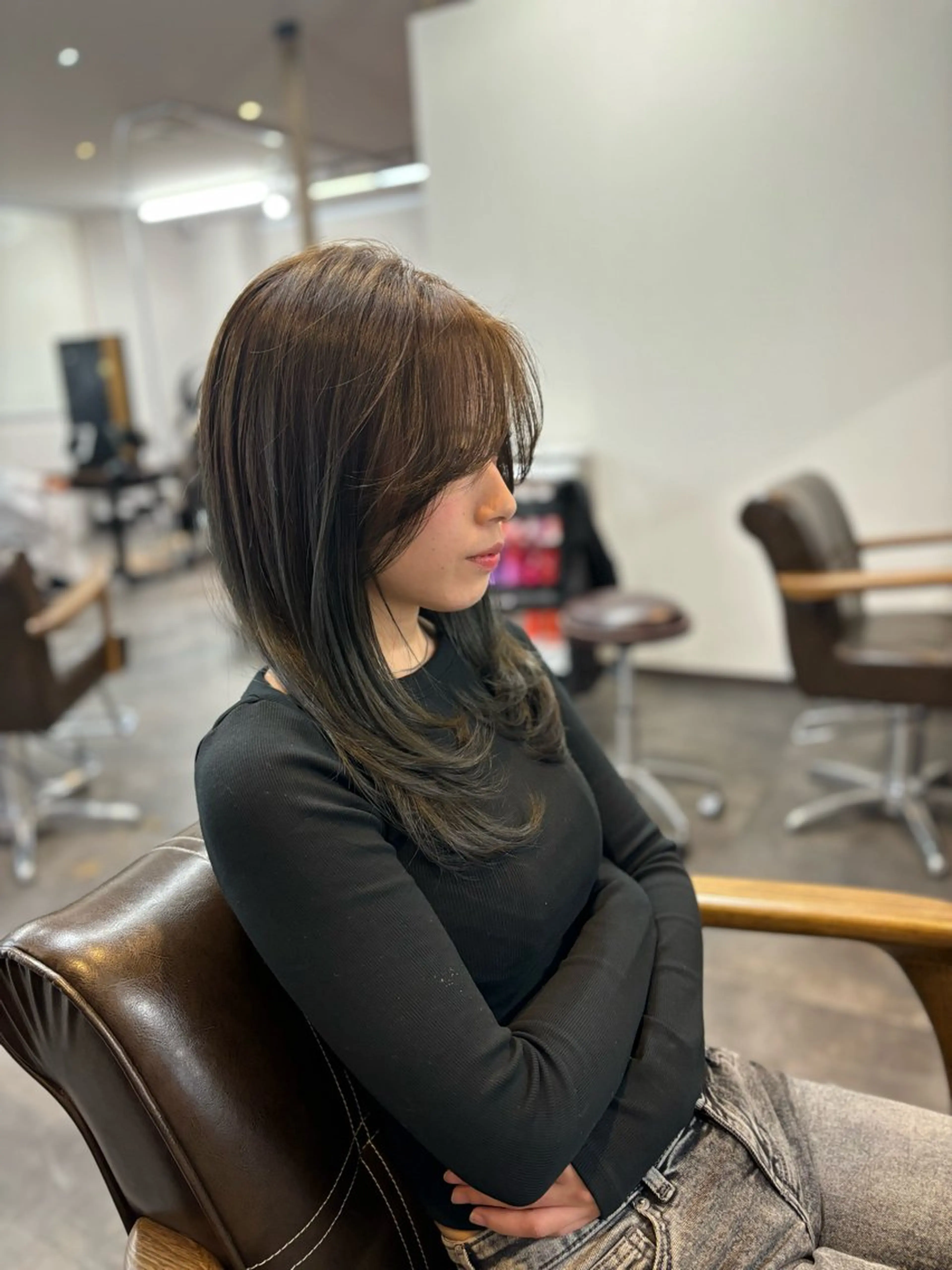 🟦似合わせカット+艶カラー+ケアトリートメント¥10000の写真