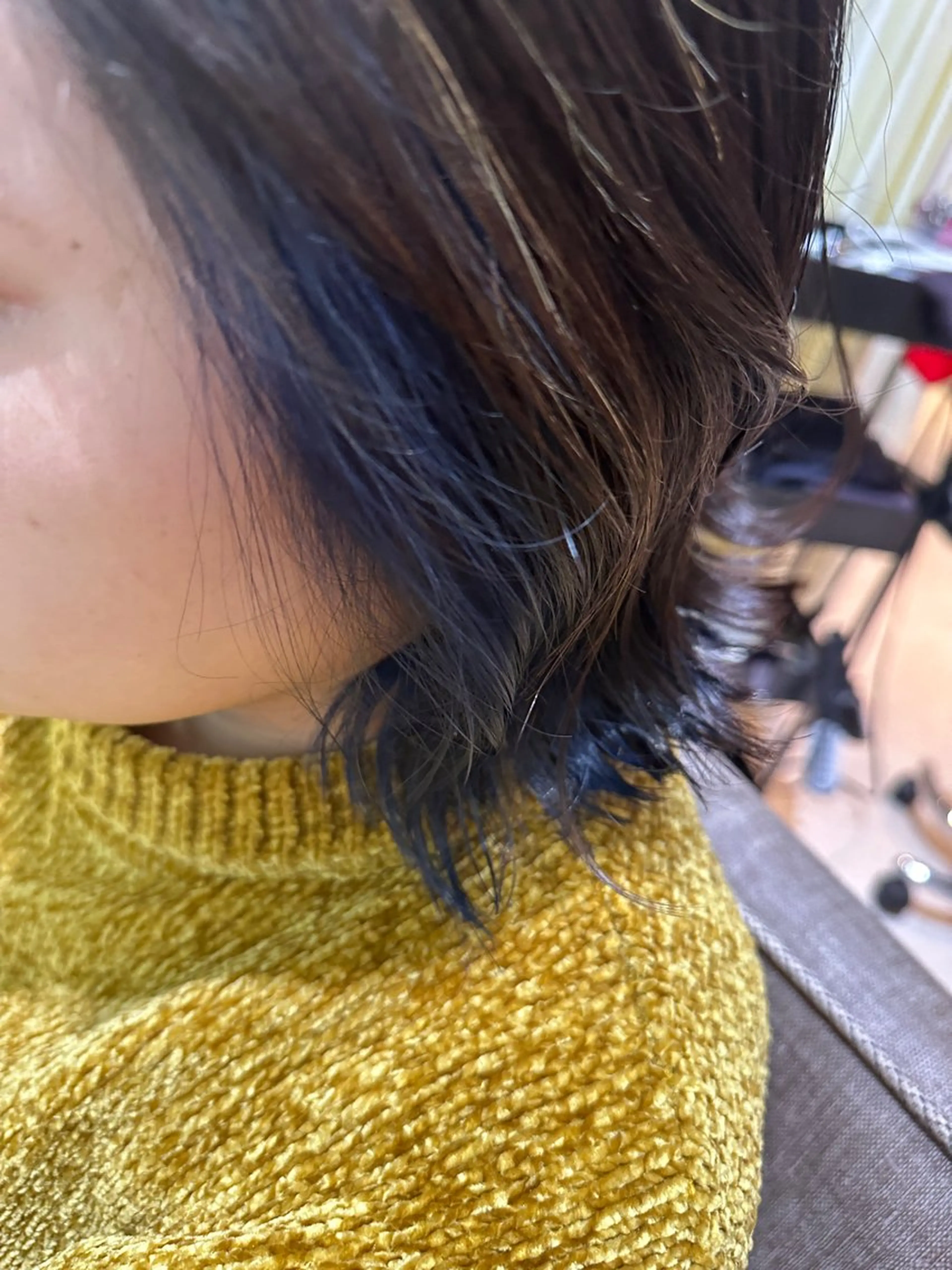 ショート カラー ヘアアレンジ ブリーチ ブルーカラー 🇰🇷韓国ｽﾀｲﾙ ﾚｲﾔｰ/ayanaのヘアスタイル