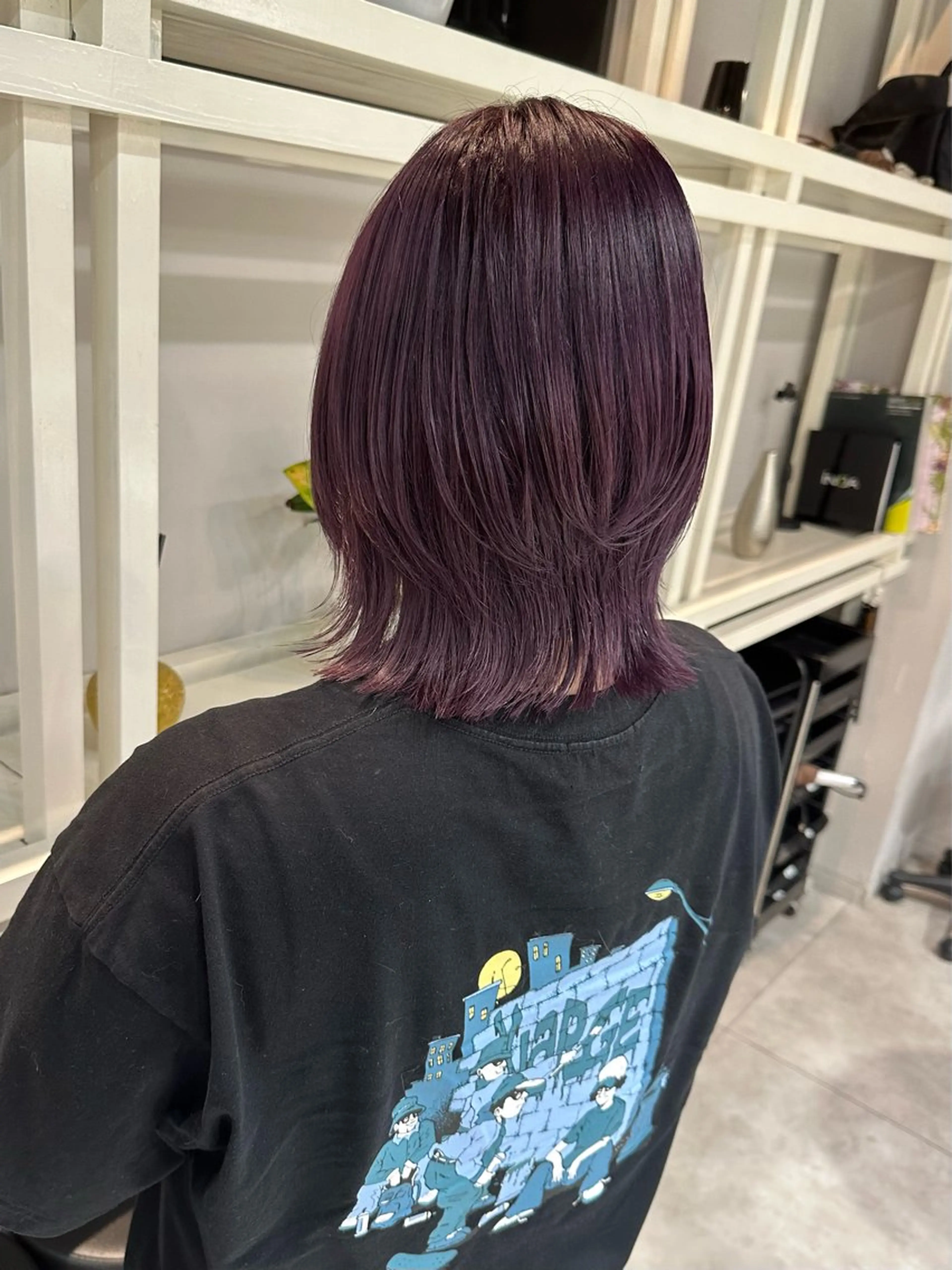 ミディアム カラー カット ヘアカラー トリートメント 透明感カラー/ボブ /佐藤伶のヘアスタイル