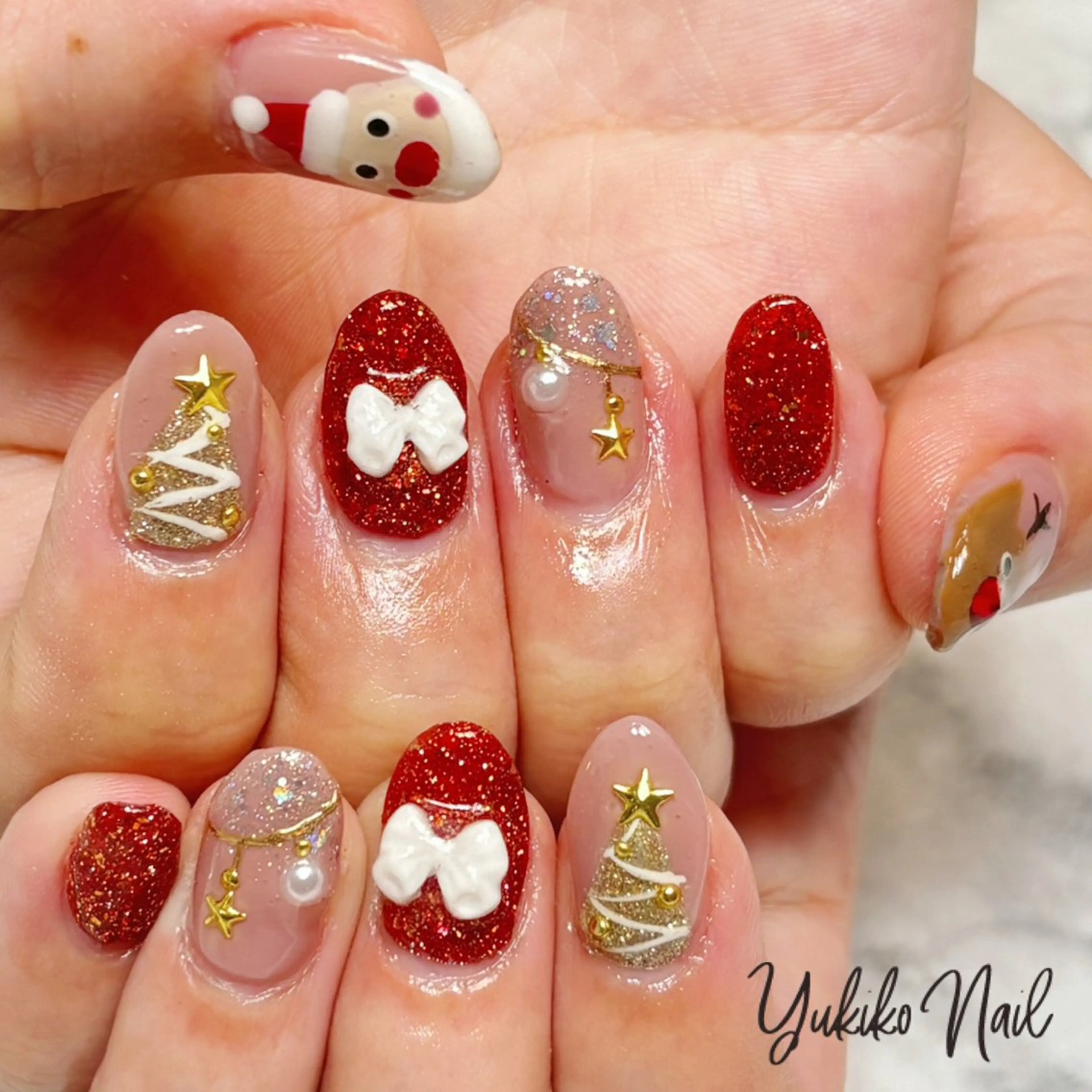 ネイル 冬ネイル クリスマス ユキコ ネイルのネイルデザイン