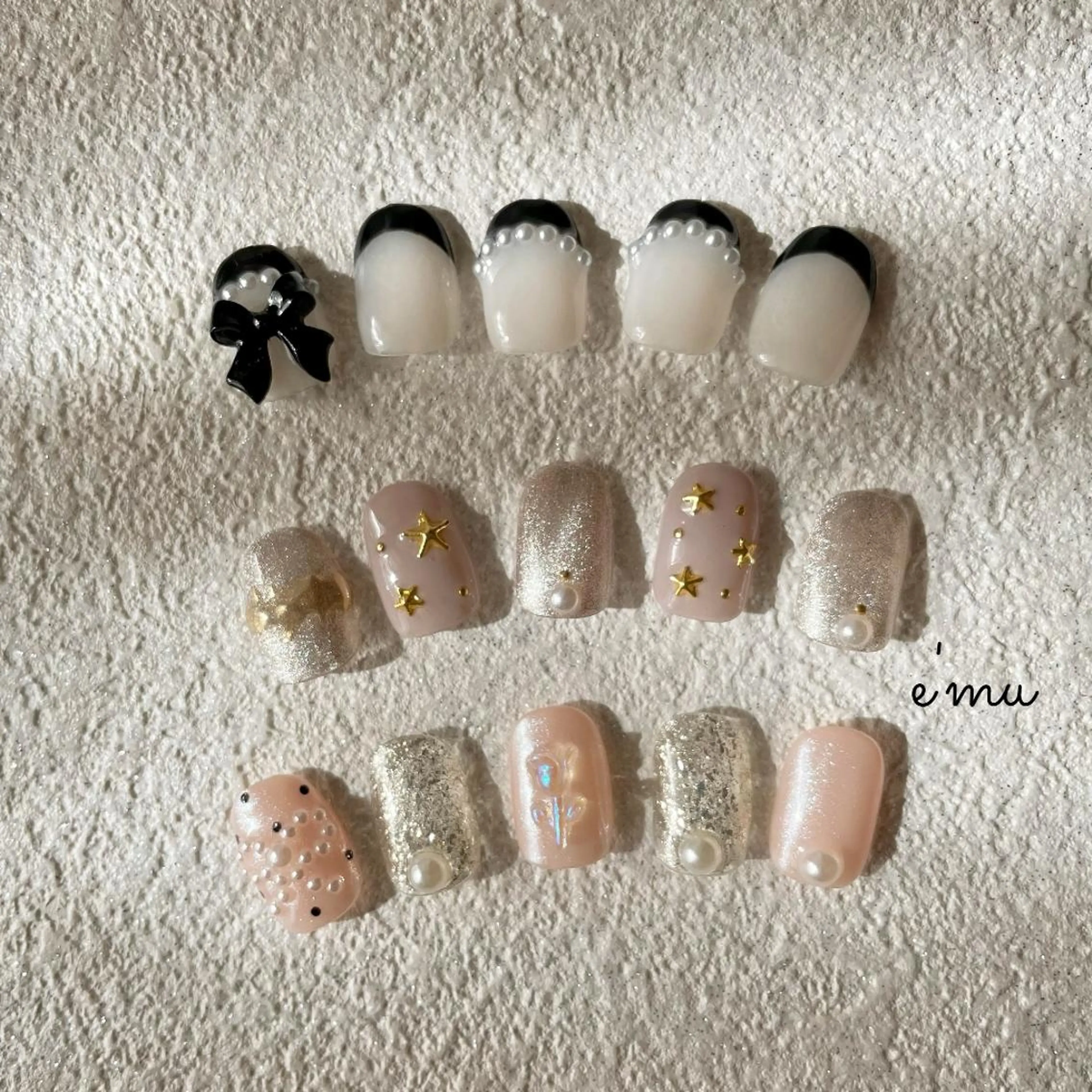 ネイル フレンチネイル 冬ネイル nail salon e'mu💐のネイルデザイン