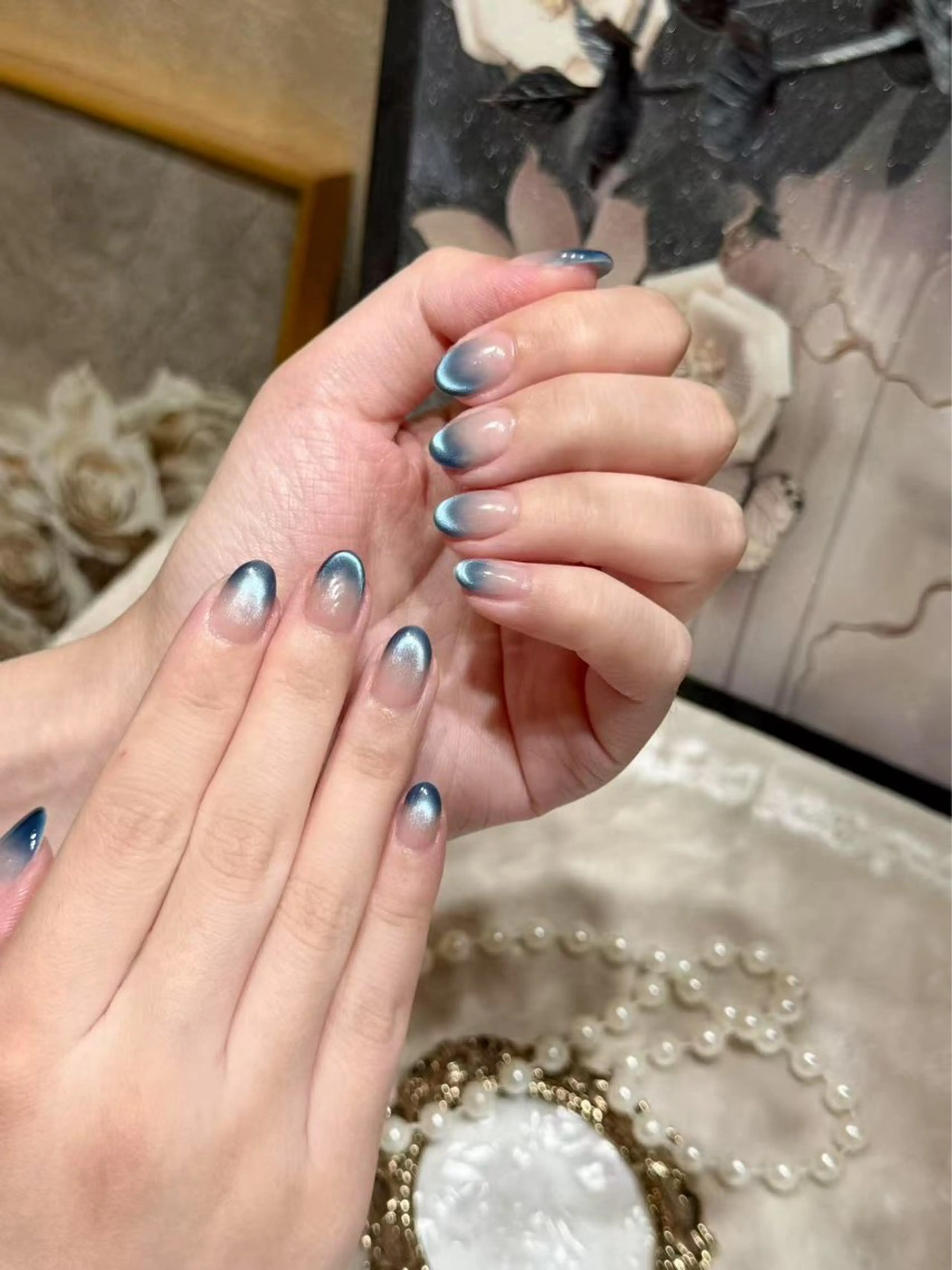 ネイル アートネイル フットネイル ジェルネイル ハート マグネットネイル Babarla Nailのネイルデザイン