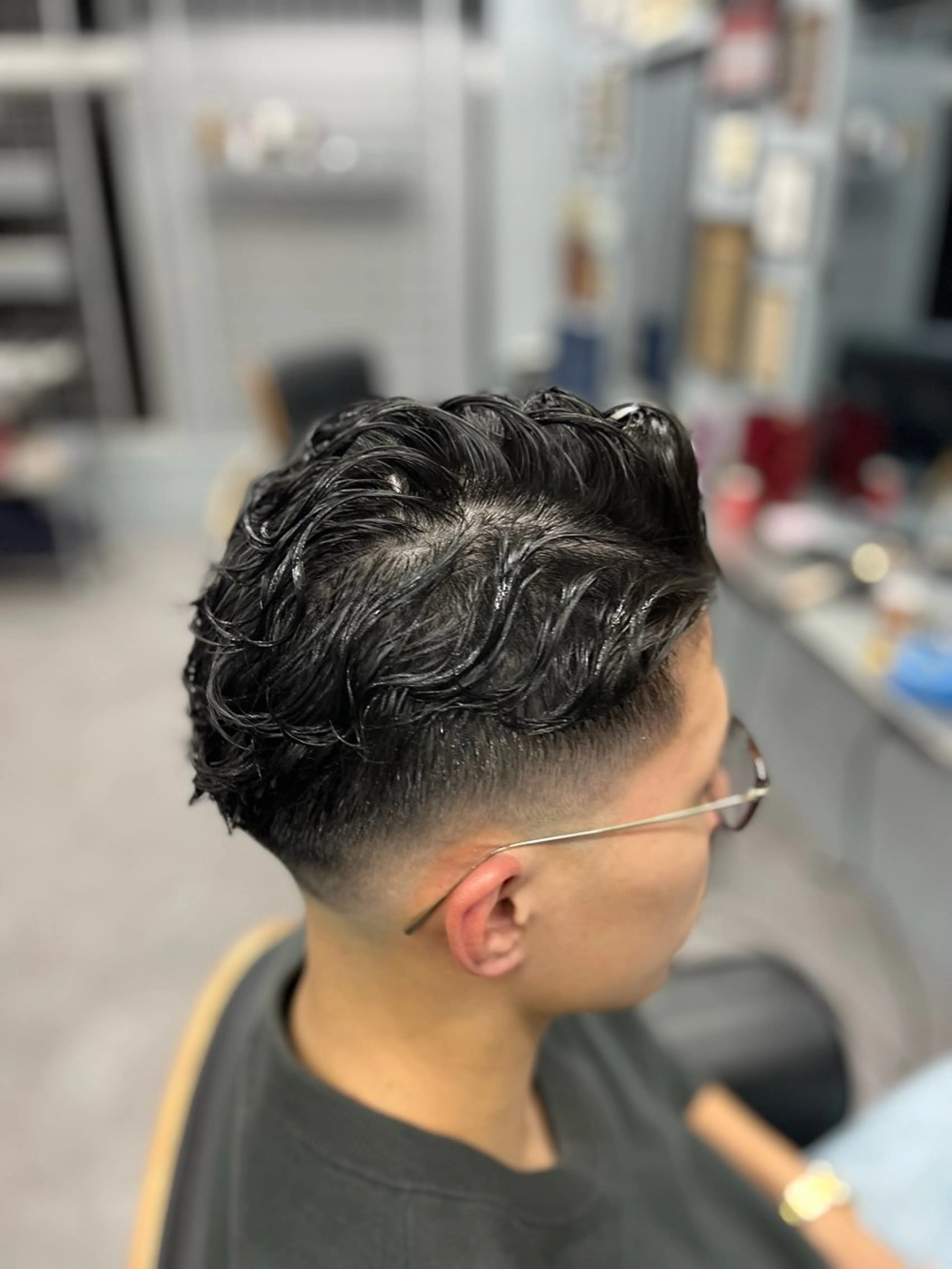 ショート パーマ メンズ カット パーマ トリートメント 池袋メンズパーマ フェード純平のヘアスタイル