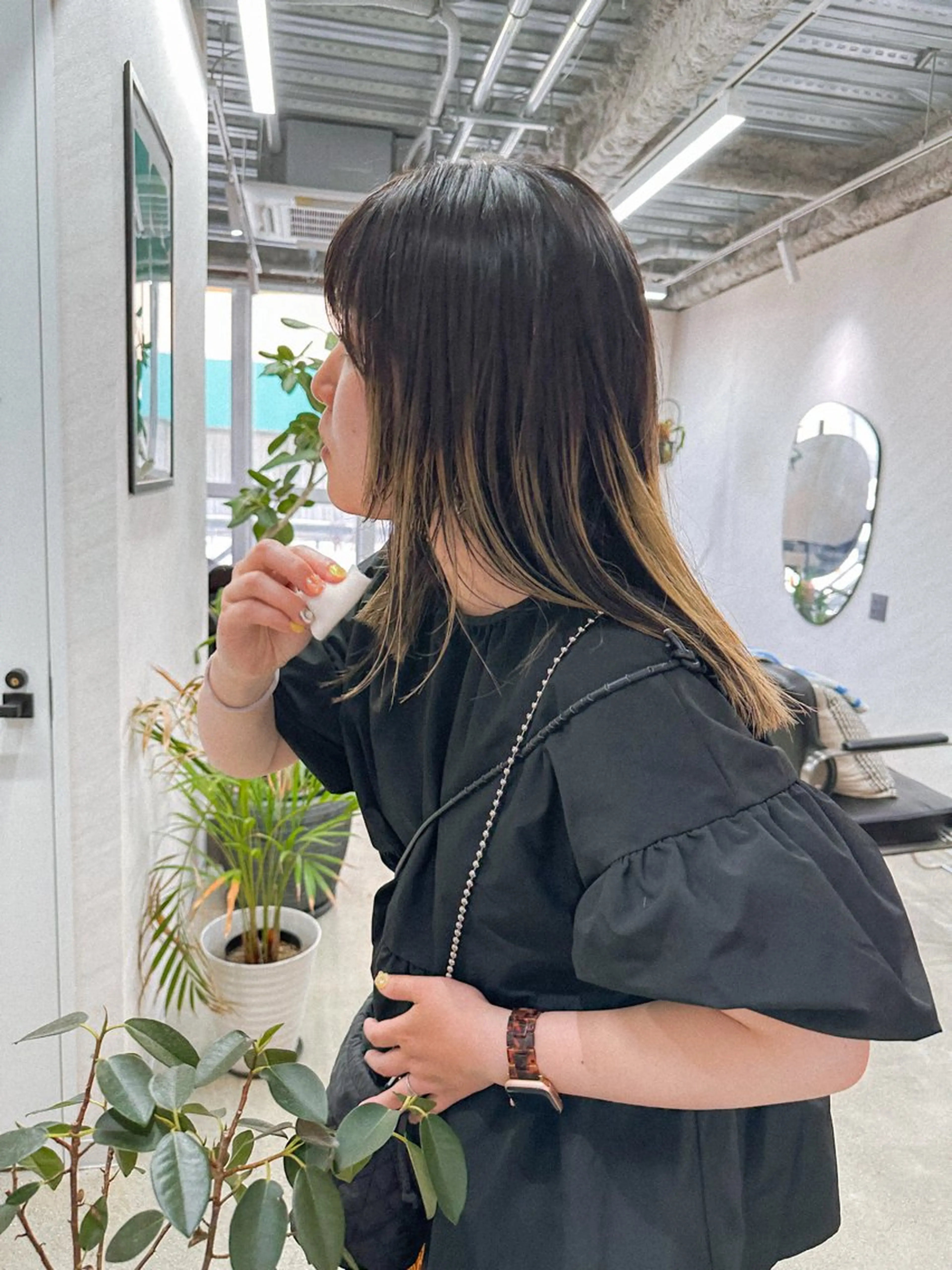 セミロング カラー ブリーチ デザインカラー tone/ AKANEのヘアスタイル