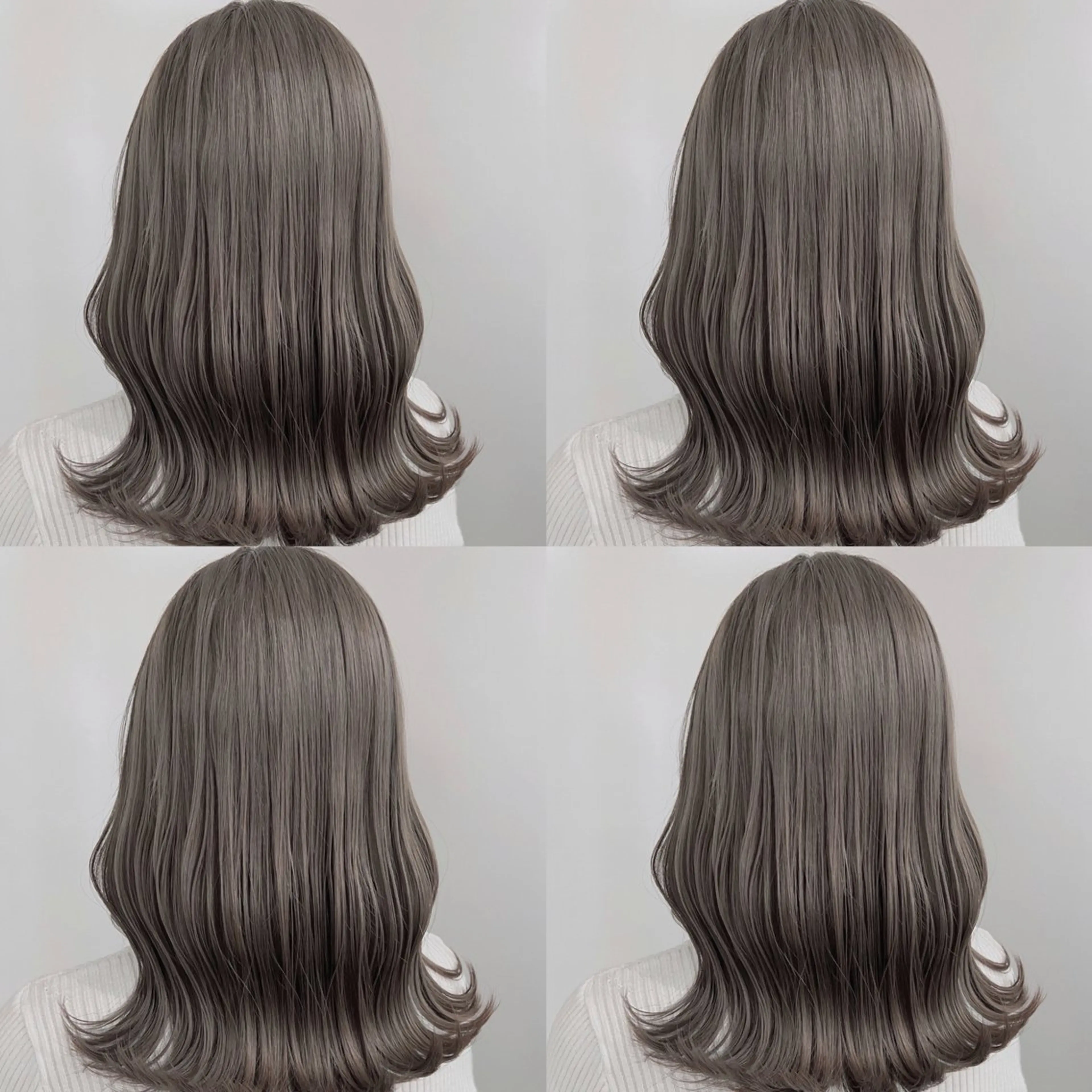 ミディアム ヘアカラー トリートメント ヘッドスパ 透明感♡グレージュ ♡ミルクティー♡のヘアスタイル