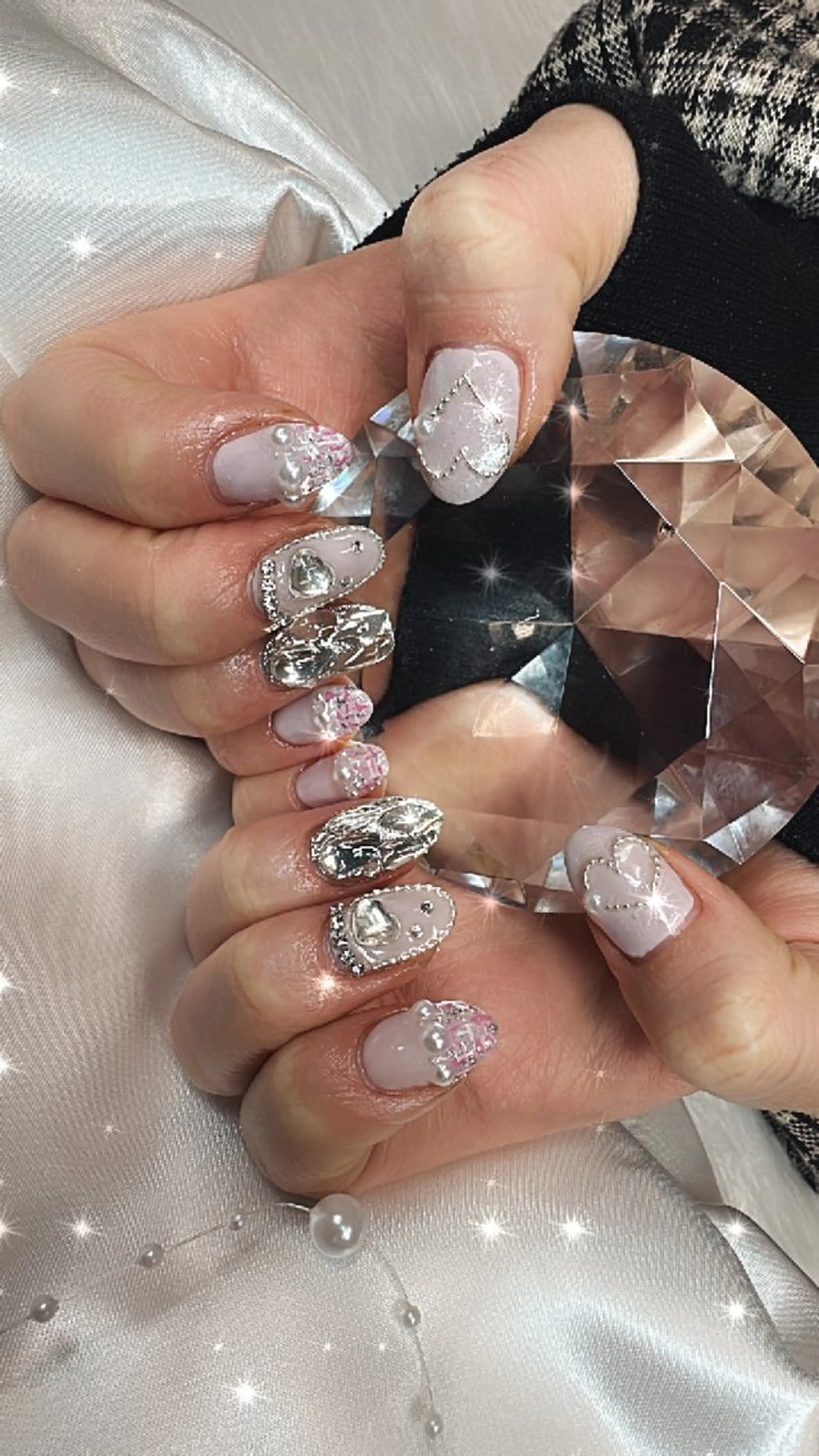 ネイル ハート 中西 美羽のネイルデザイン