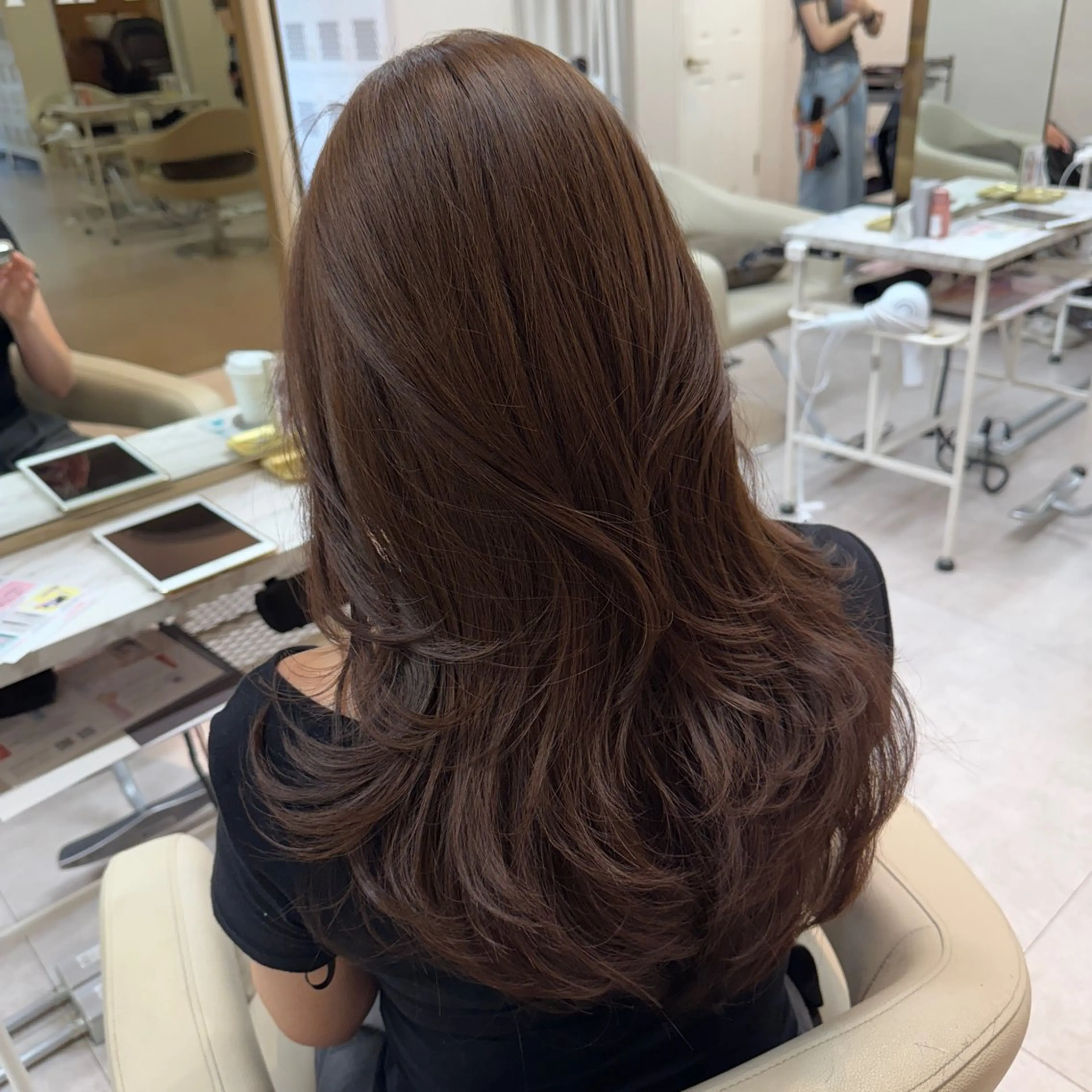 ロング カット ヘアカラー トリートメント ♡韓国/レイヤー カット/Ayana♡のヘアスタイル