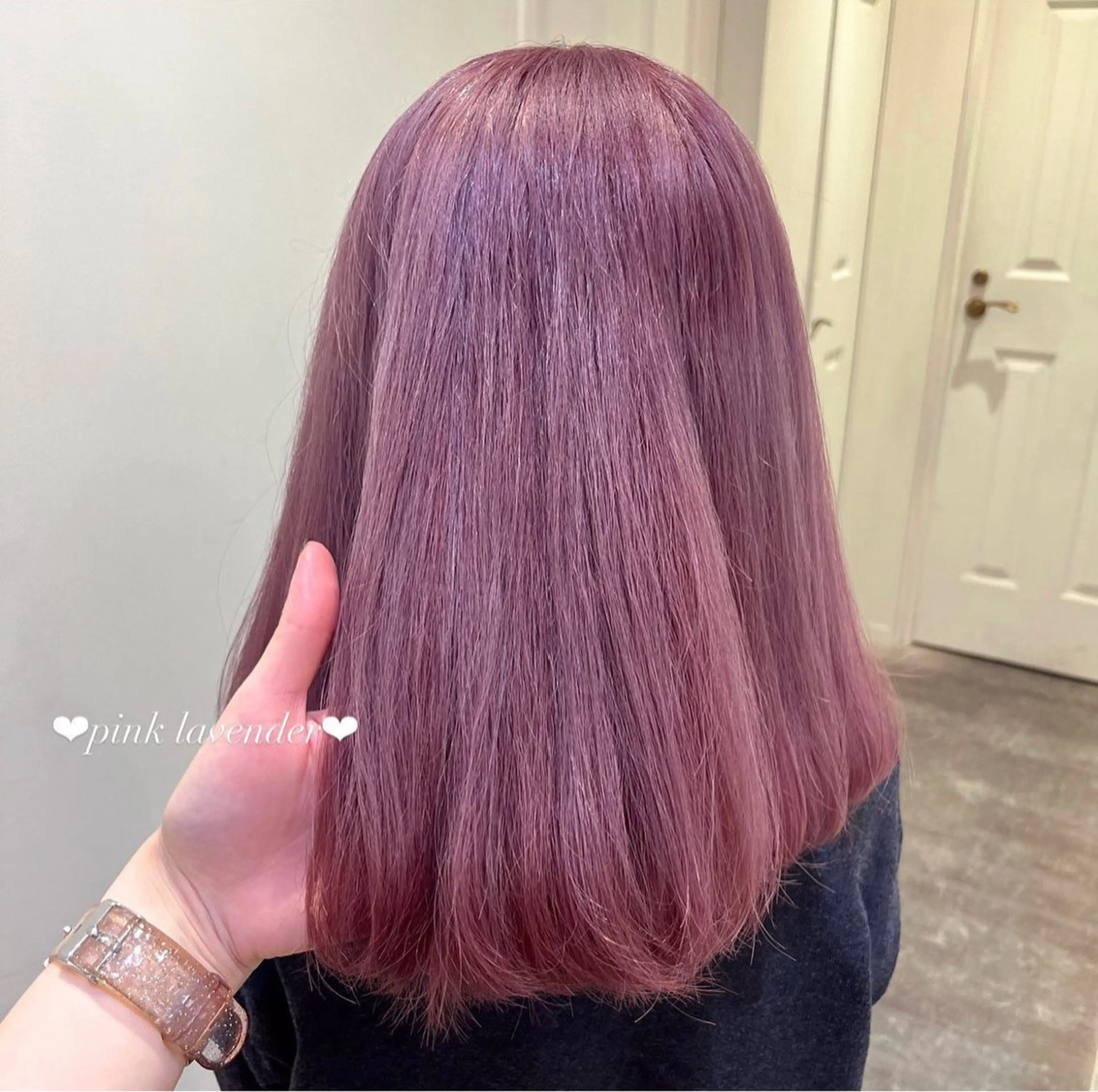 カラー ブリーチ ラベンダーカラー ピンクカラー エクステ🎀 暖色カラー🎀amiのヘアスタイル