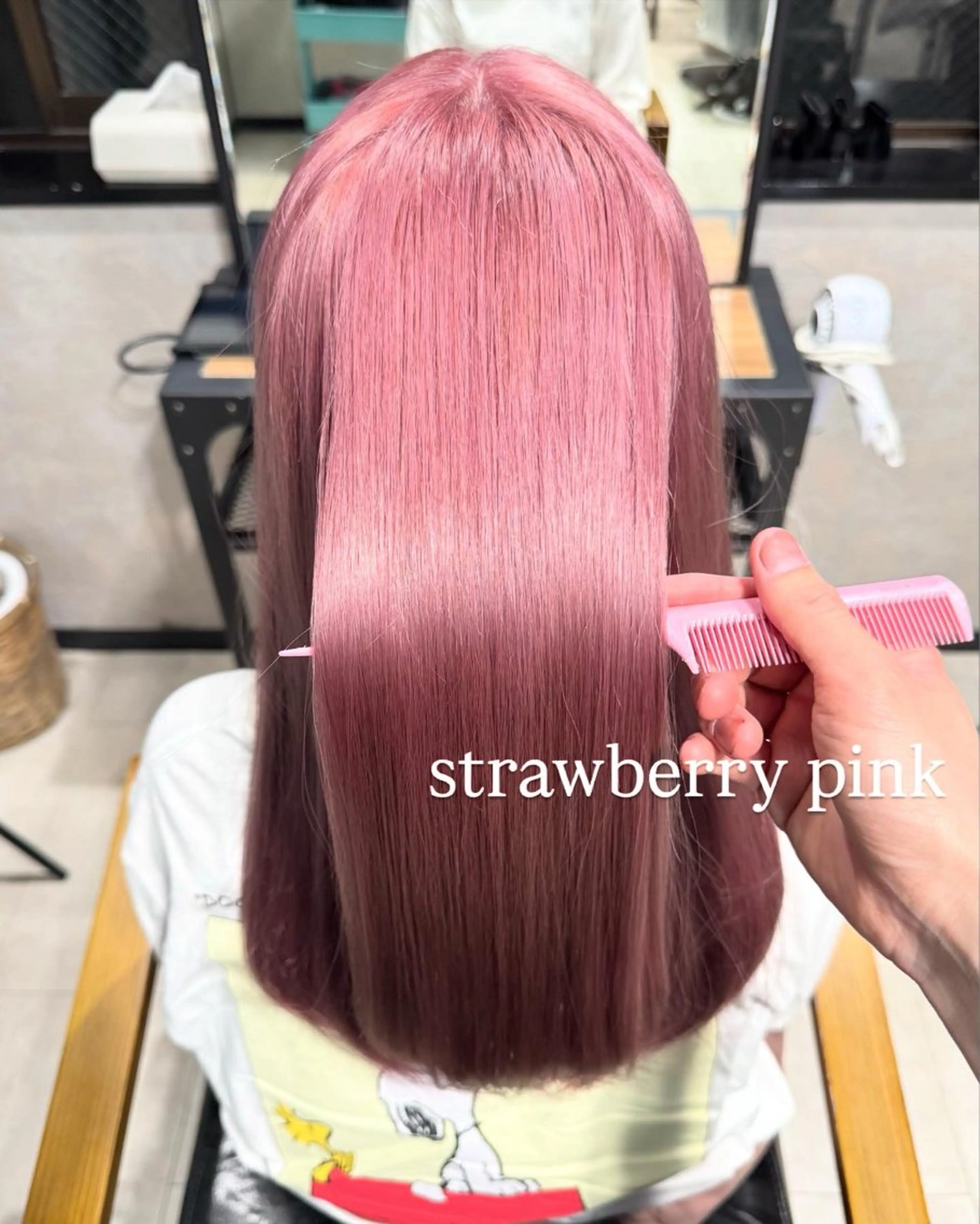 カラー ピンクカラー ヘアカラー 艶カラー YOSHIMURAのヘアスタイル