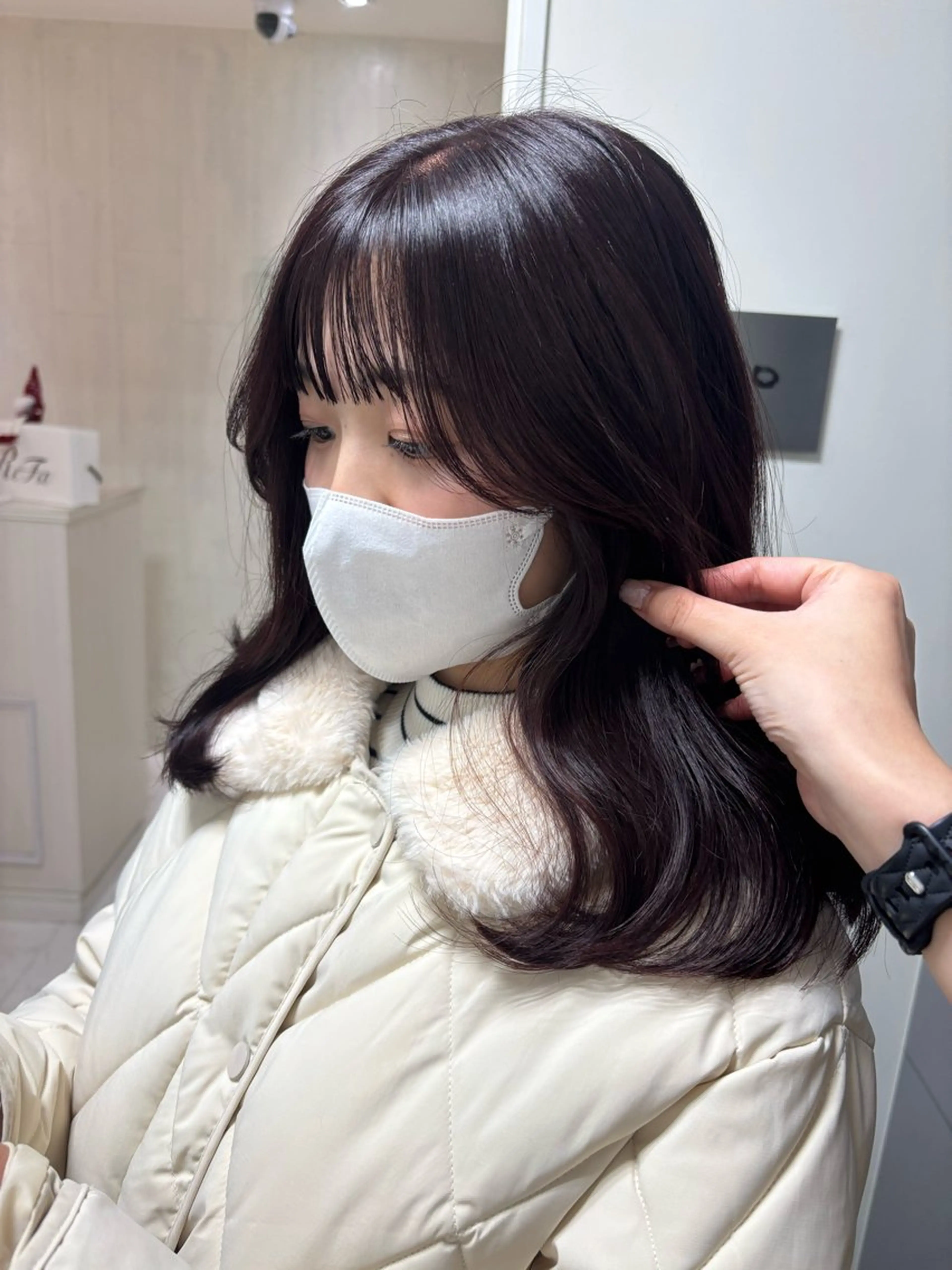 セミロング カラー カット ヘアカラー トリートメント yui🥀/ボブ /ブリーチなしカラーのヘアスタイル