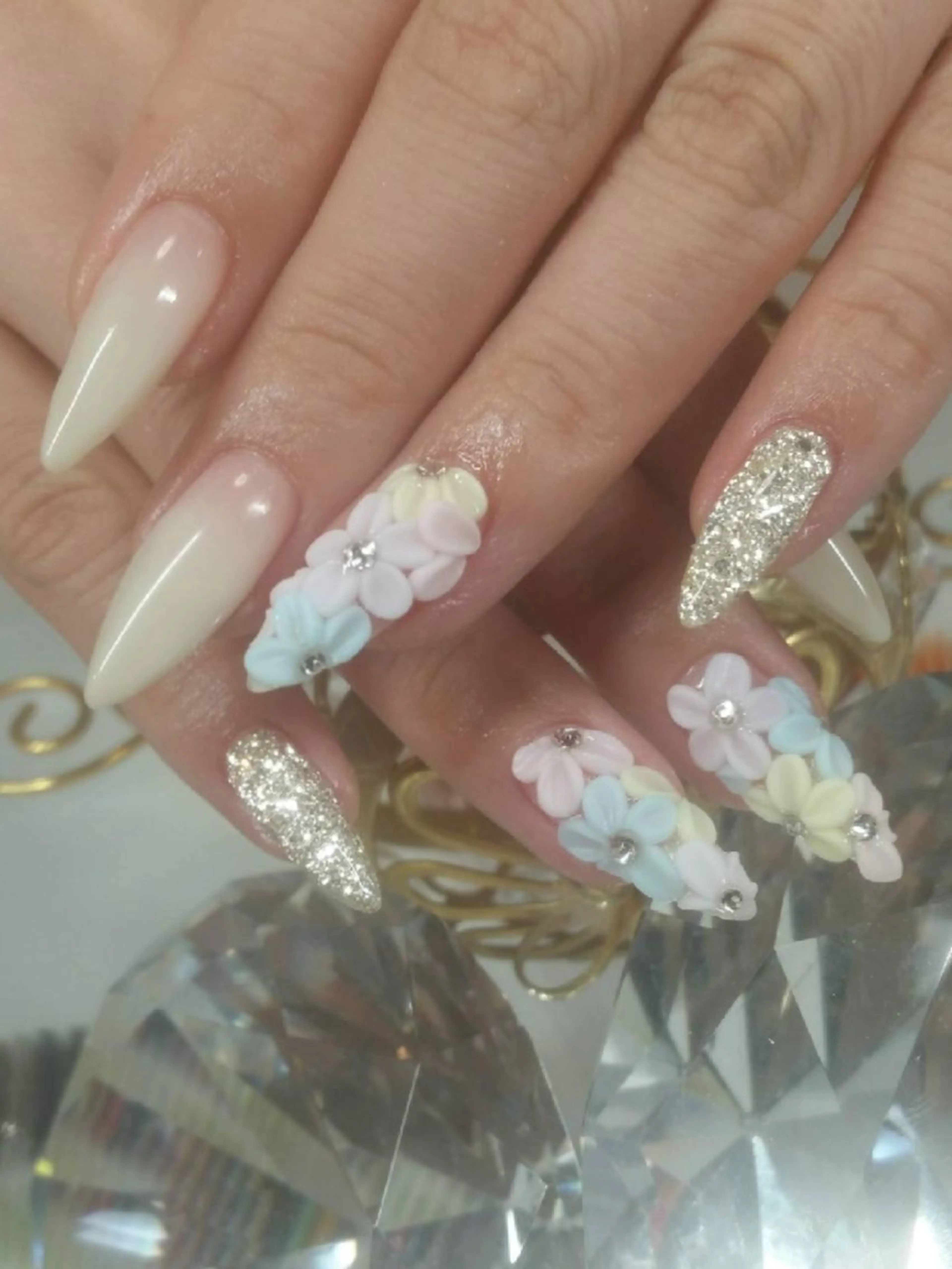 ネイル フラワーネイル グラデーション My Nail所属・My Nail Yukaのネイルデザイン