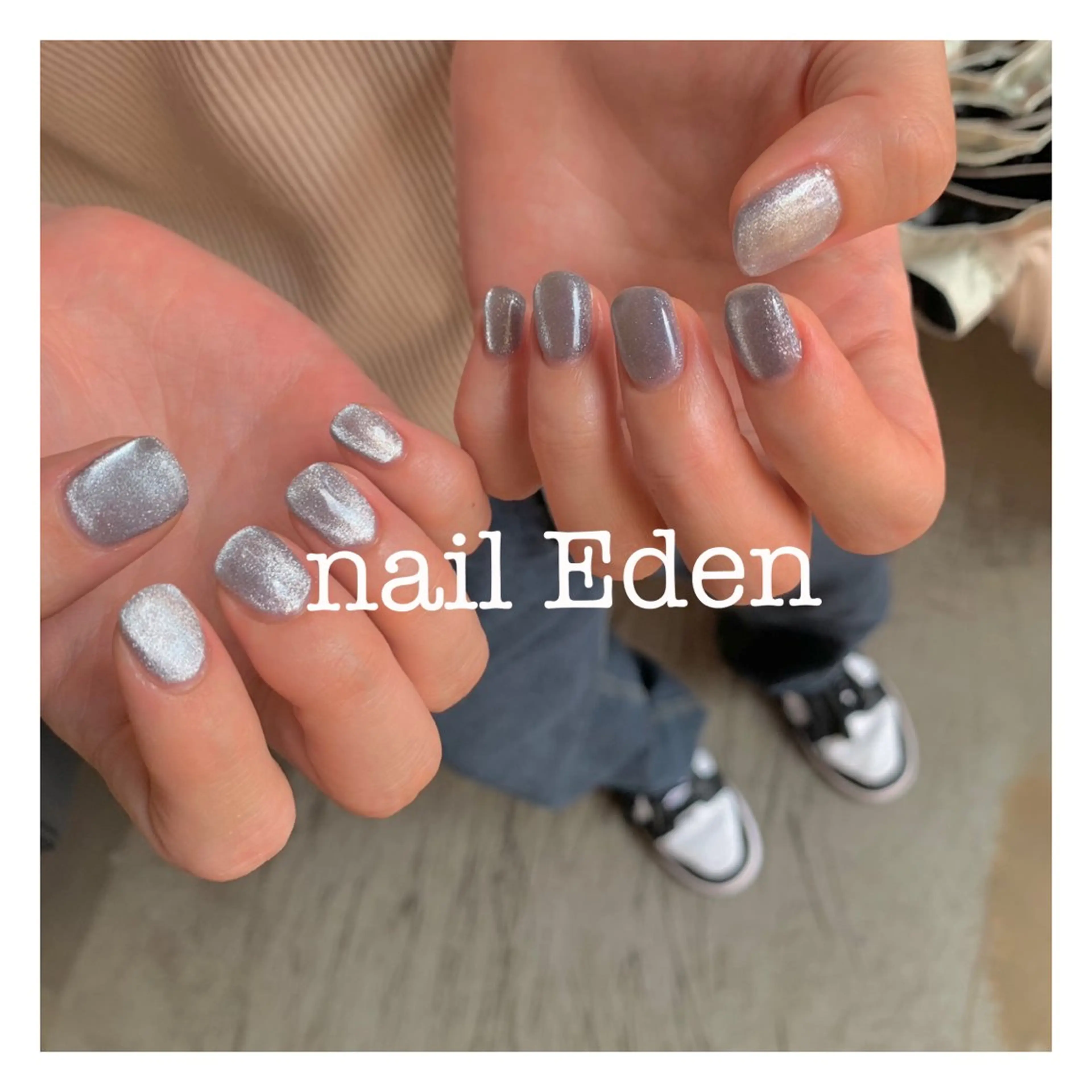 ネイル ブルー マグネットネイル Eden ♾️のネイルデザイン