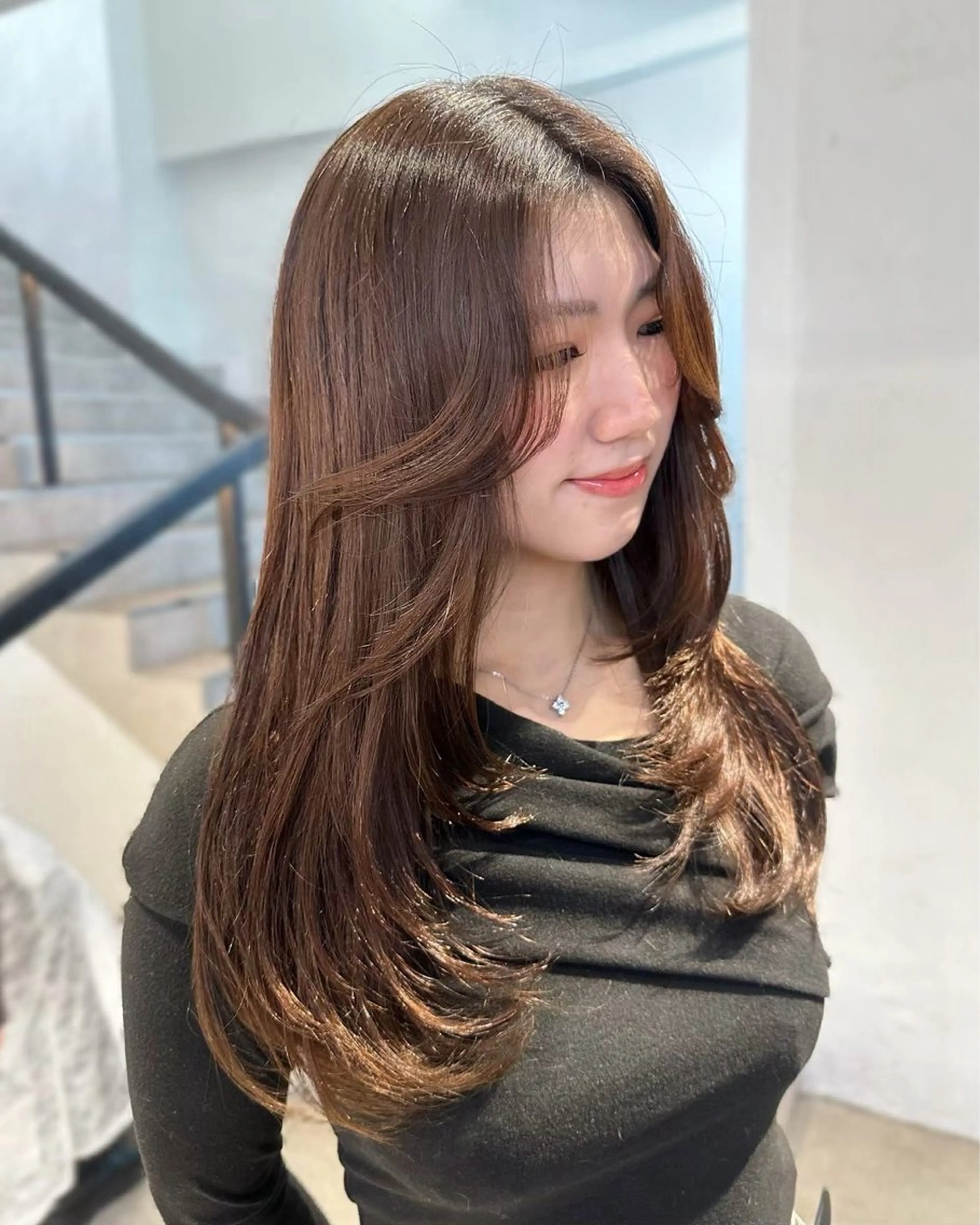 ロング カラー ブラウンカラー 透明感カラー ヘアカラー 韓国風🇰🇷透明感 color☁️カナトのヘアスタイル