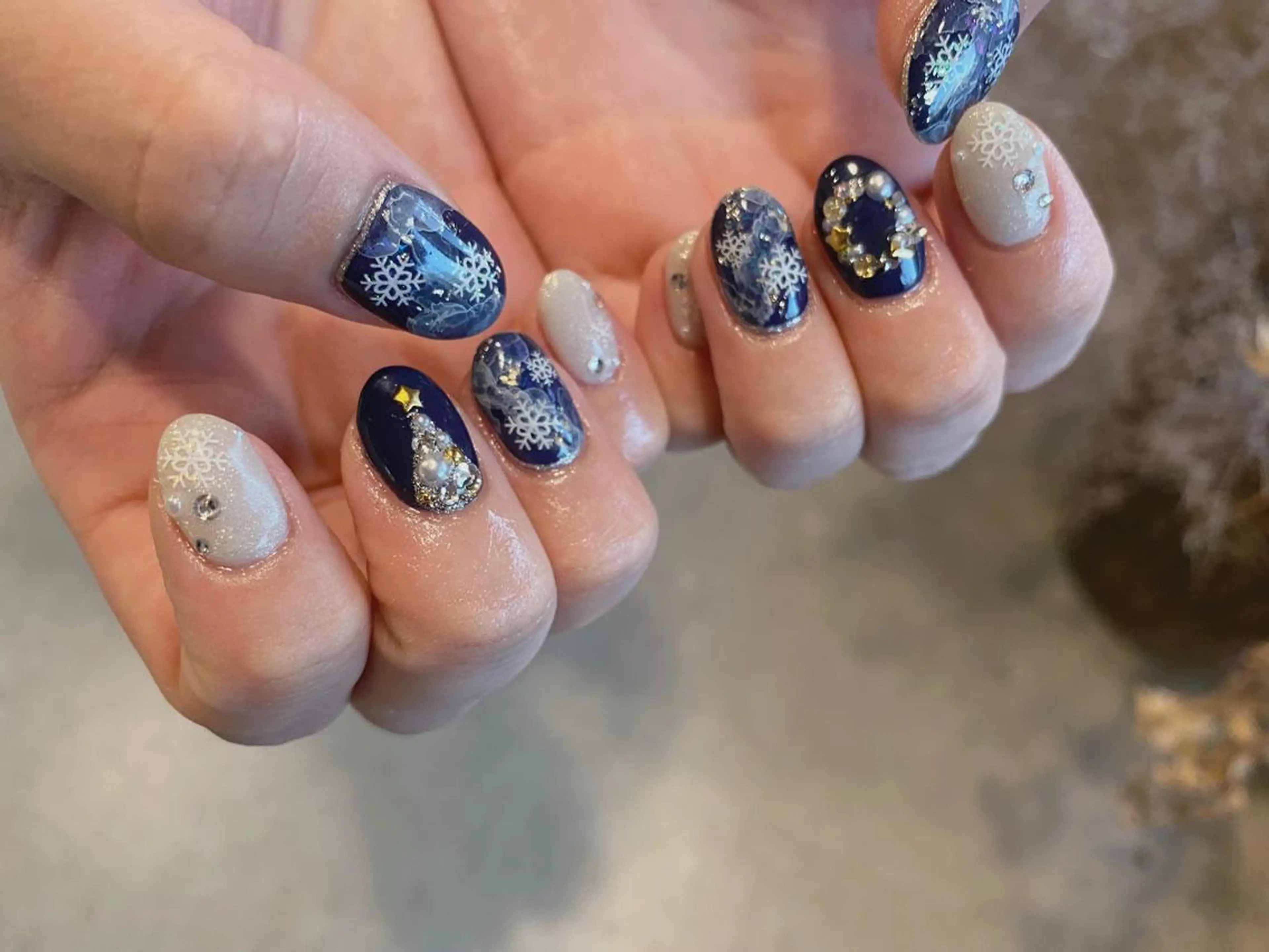 ネイル 冬ネイル クリスマス mimin. by felimoのネイルデザイン