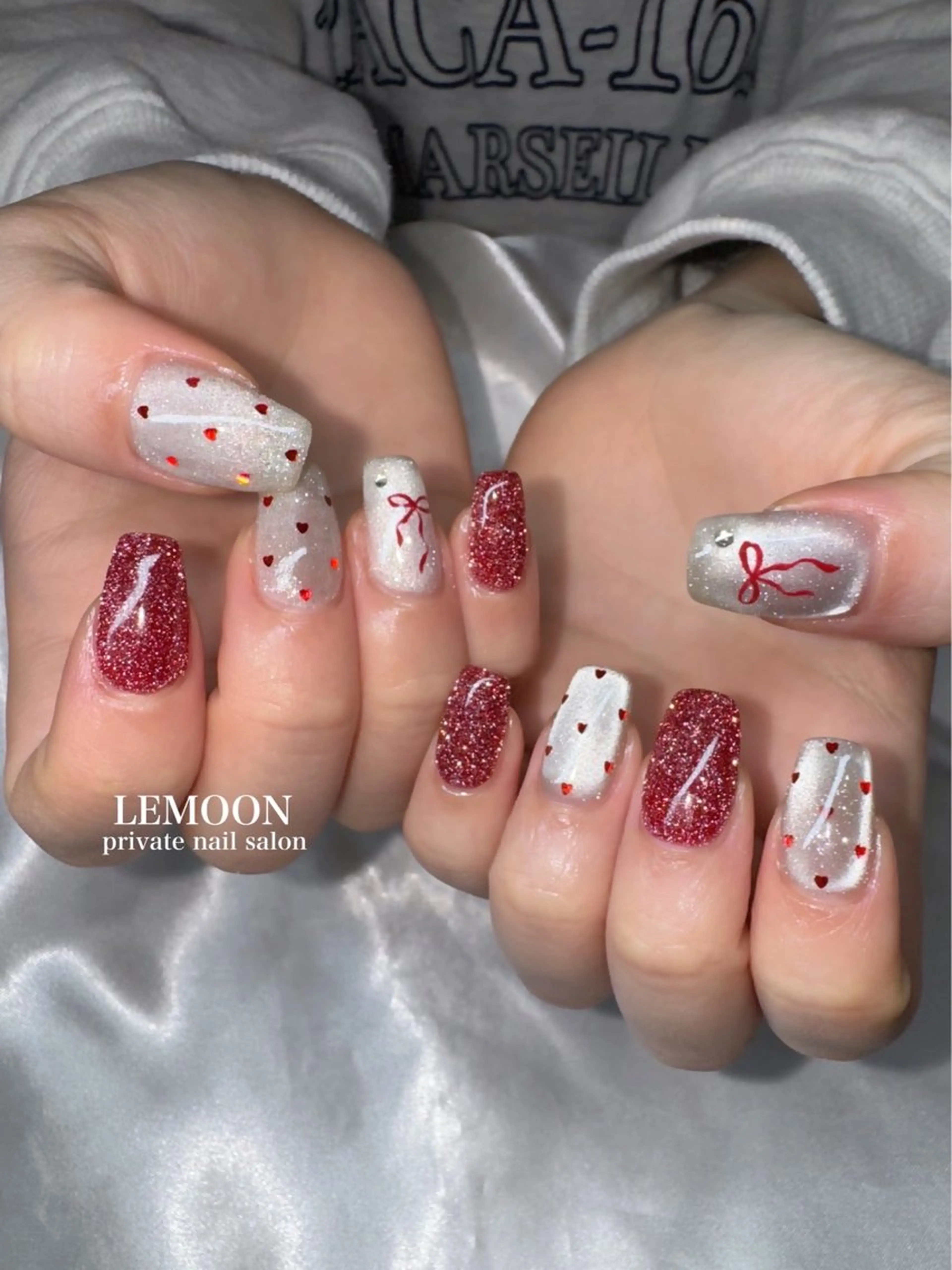 ネイル ドット ハート nail salon LEMOONのネイルデザイン