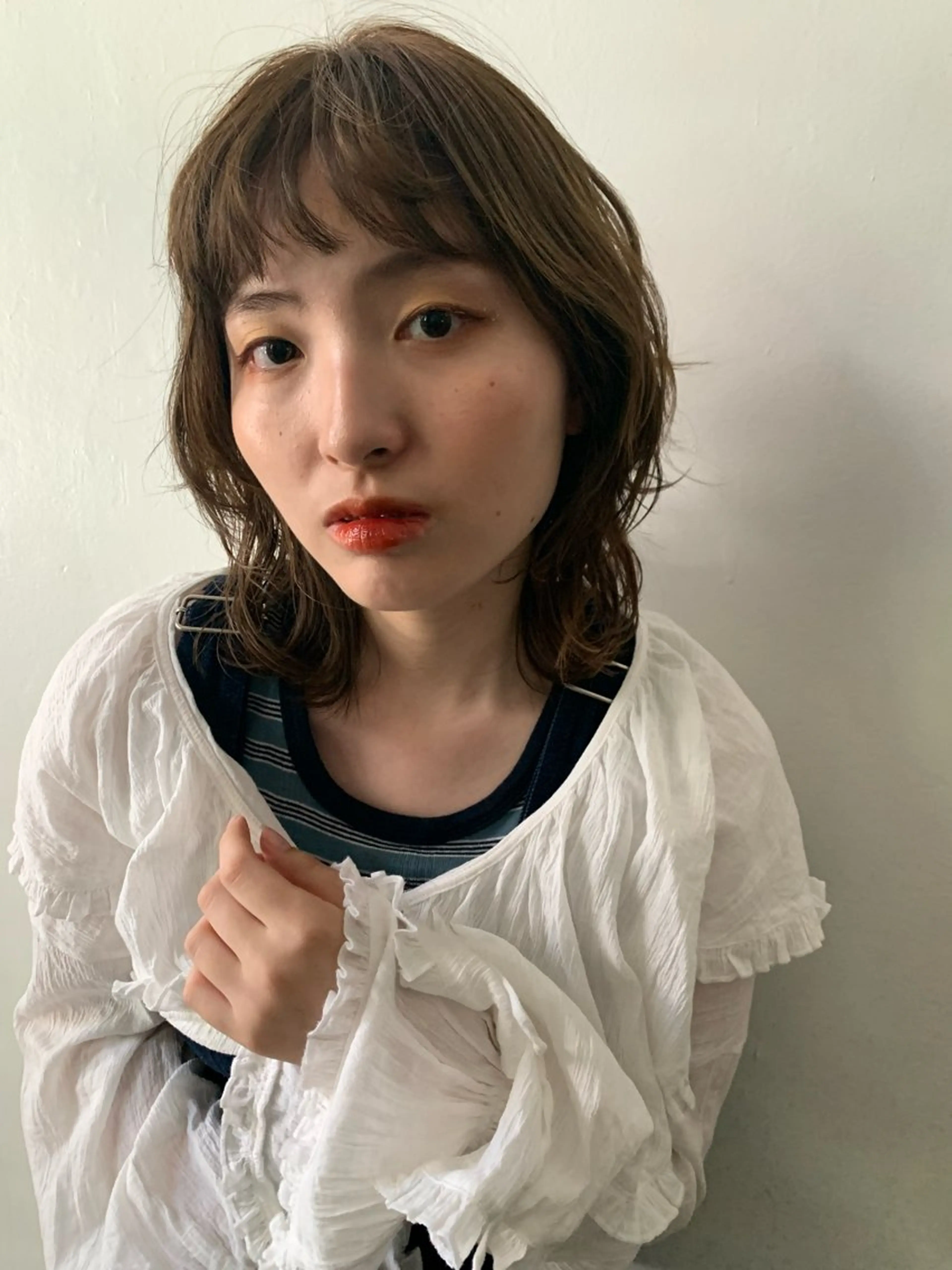 ミディアム カット トリートメント Asti blanche所属・ブリーチなしWカラー /地毛風/小林凪沙のヘアスタイル