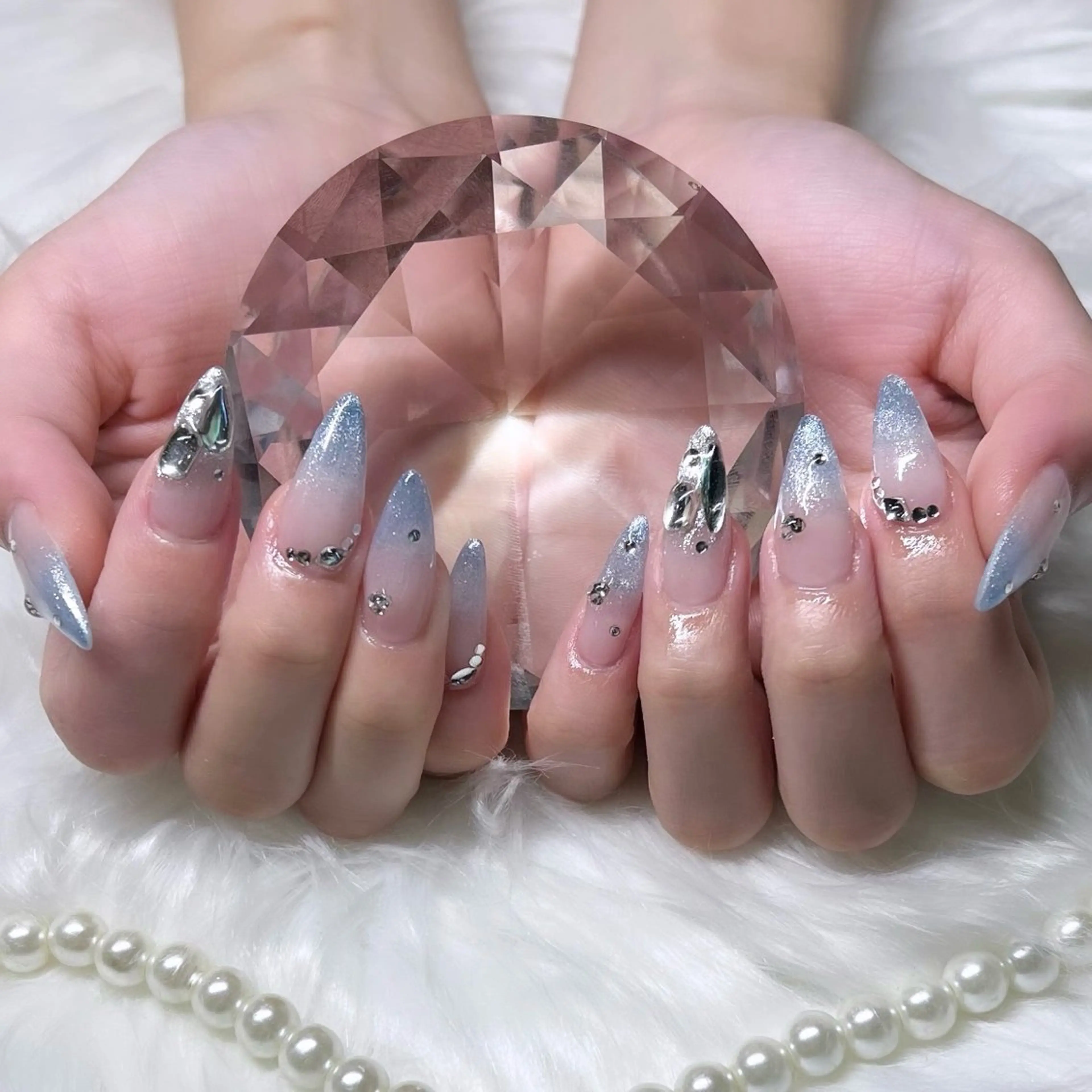 ネイル グラデーション 持ち込み スカルプネイル Kobayashi Komugiのネイルデザイン