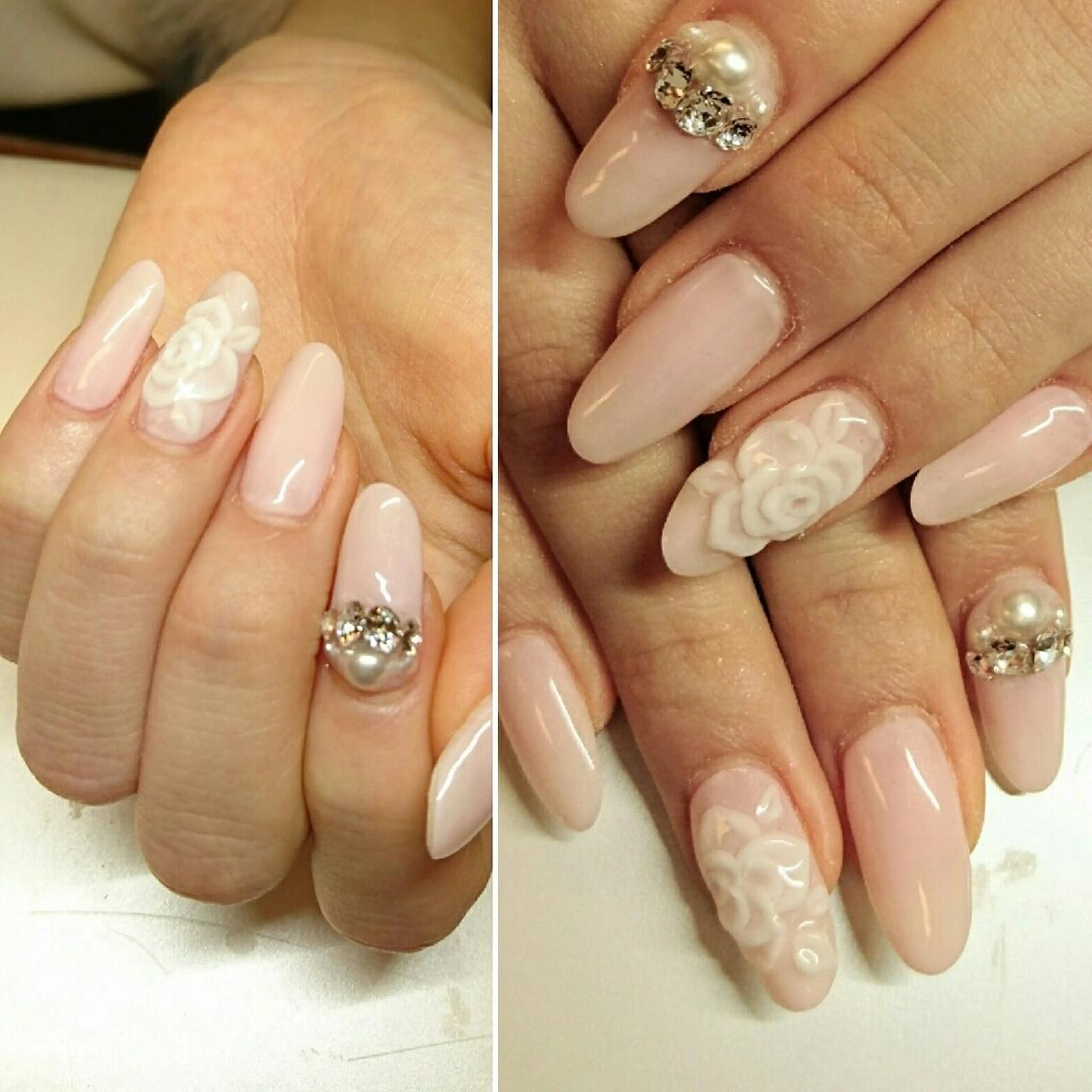 ネイル アートネイル ストーンネイル ブライダルネイル 三上 恵美のマツエク・マツパデザイン