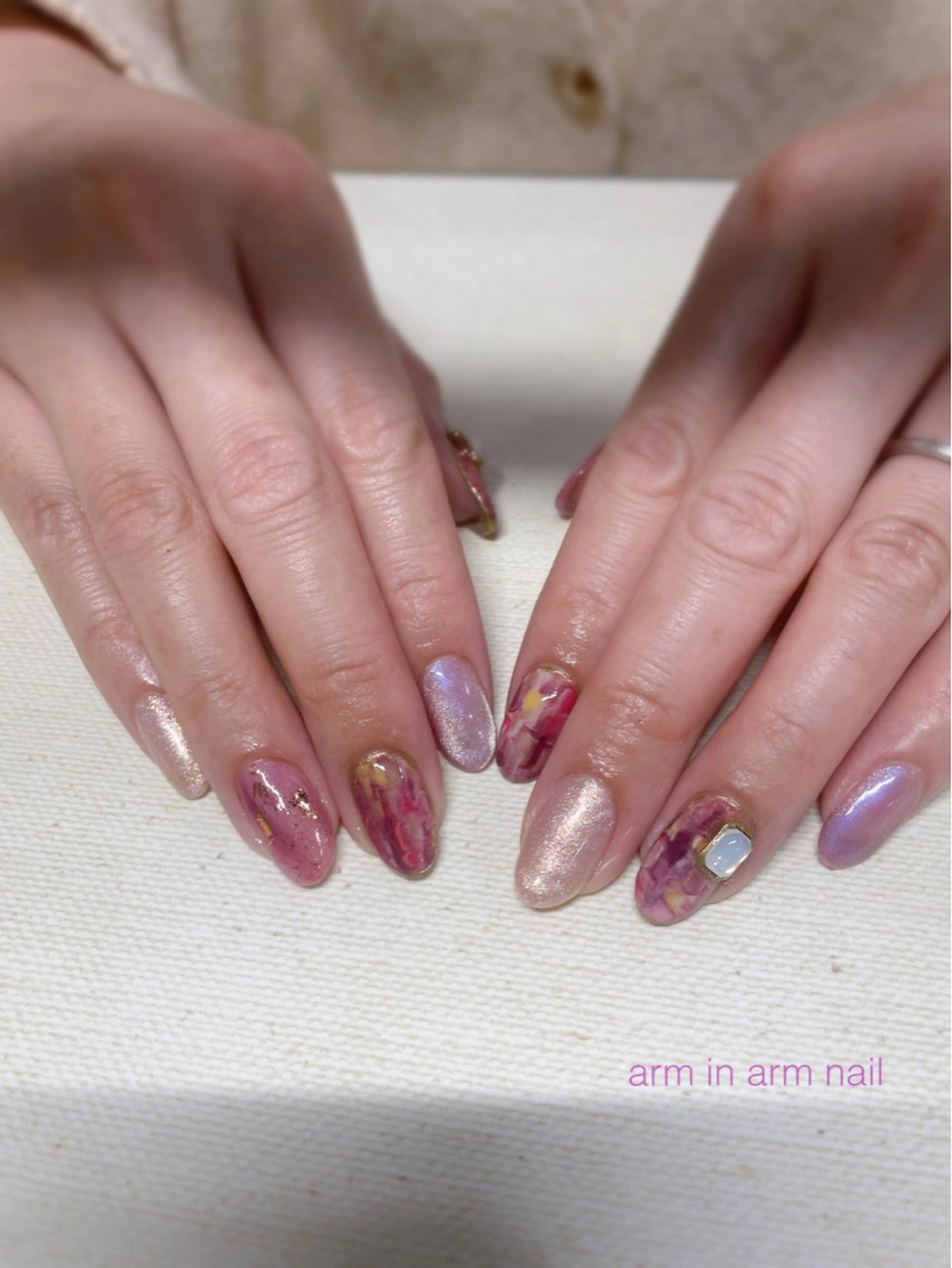 ネイル arm in arm ︎✿Yamamotoのマツエク・マツパデザイン