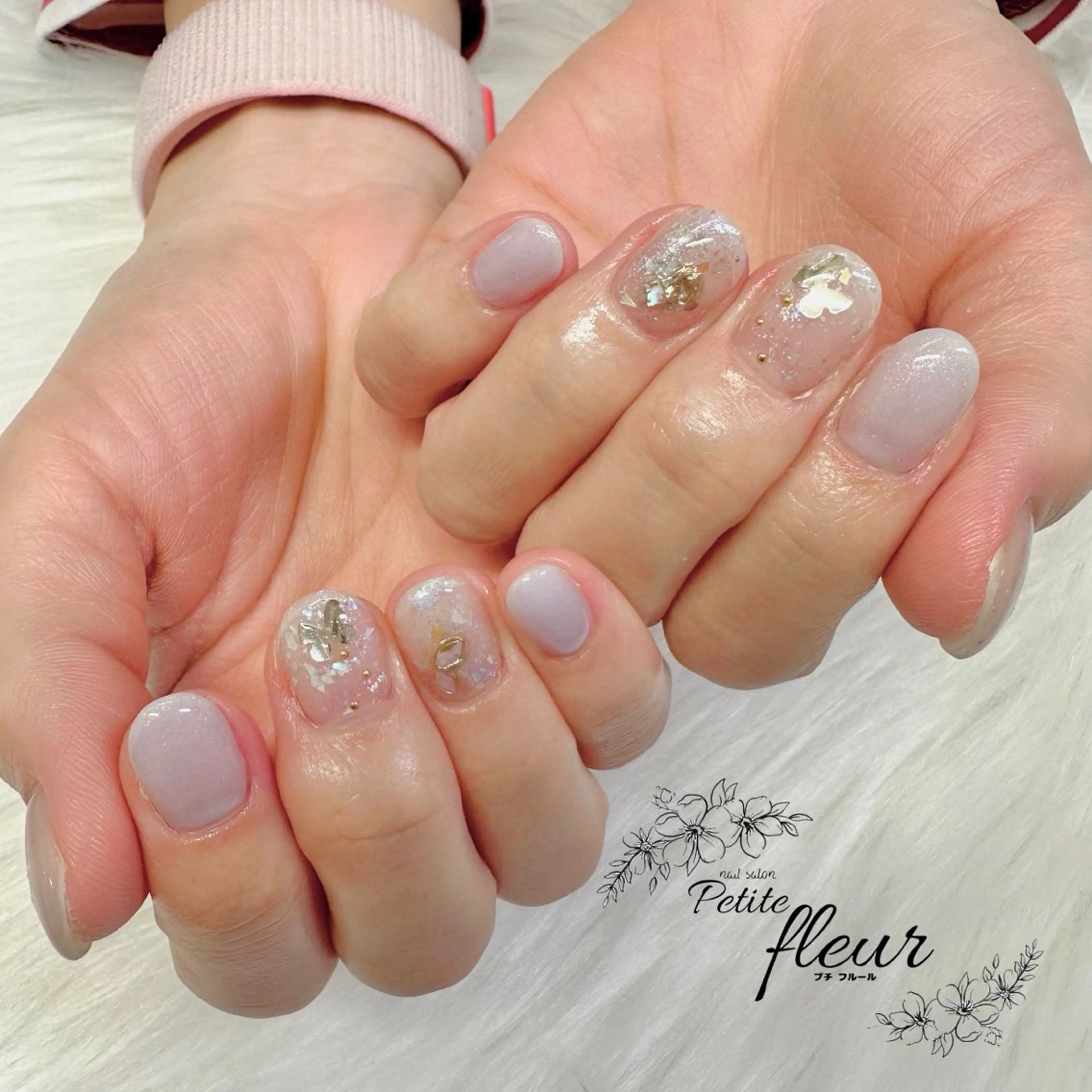 ネイル キラキラネイル ❁⃘*。Petite fleur❁⃘*りさのネイルデザイン