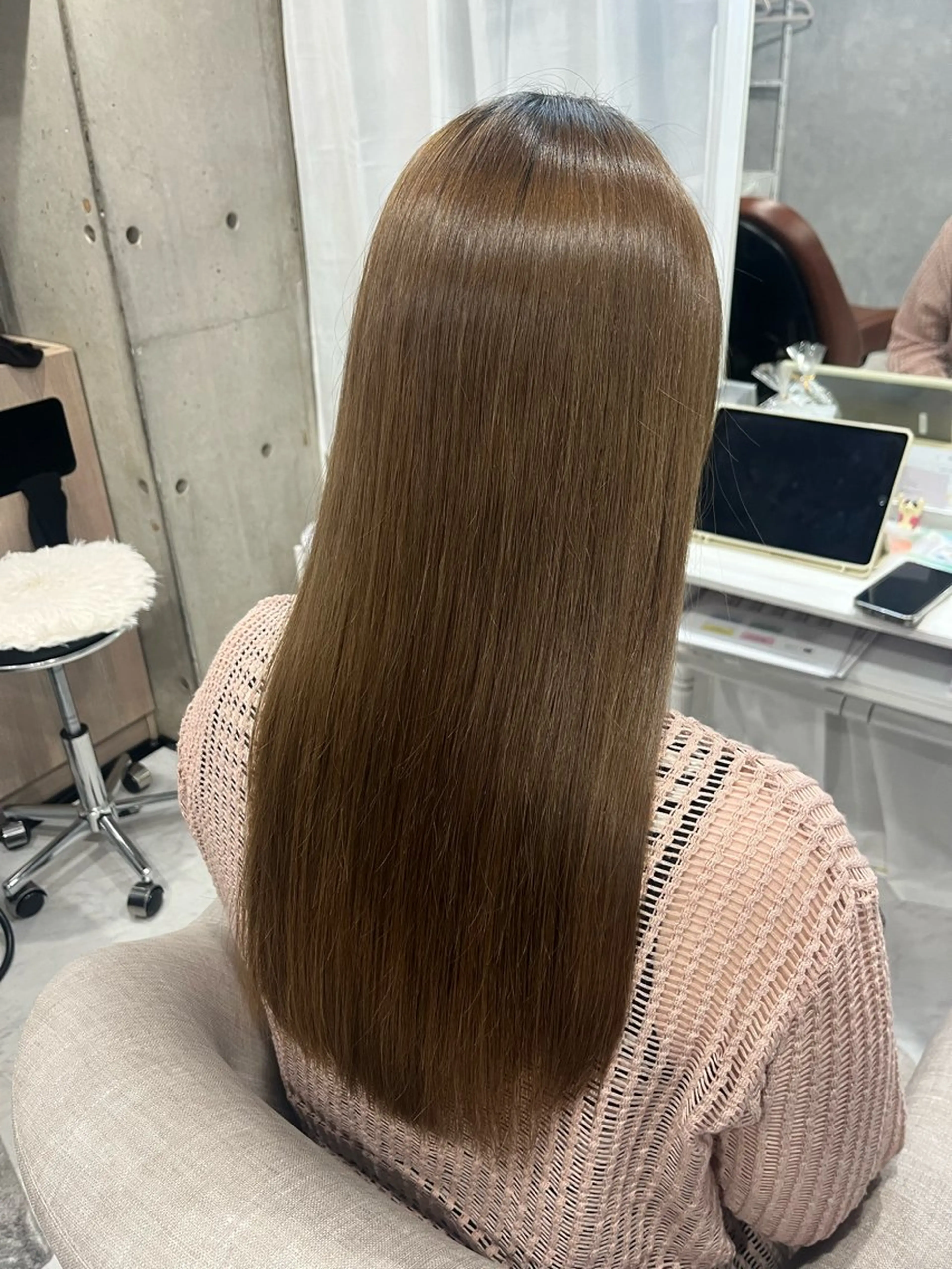 セミロング セミロングパーマ 髪質改善 トリートメント fee小倉店 Asakaのヘアスタイル