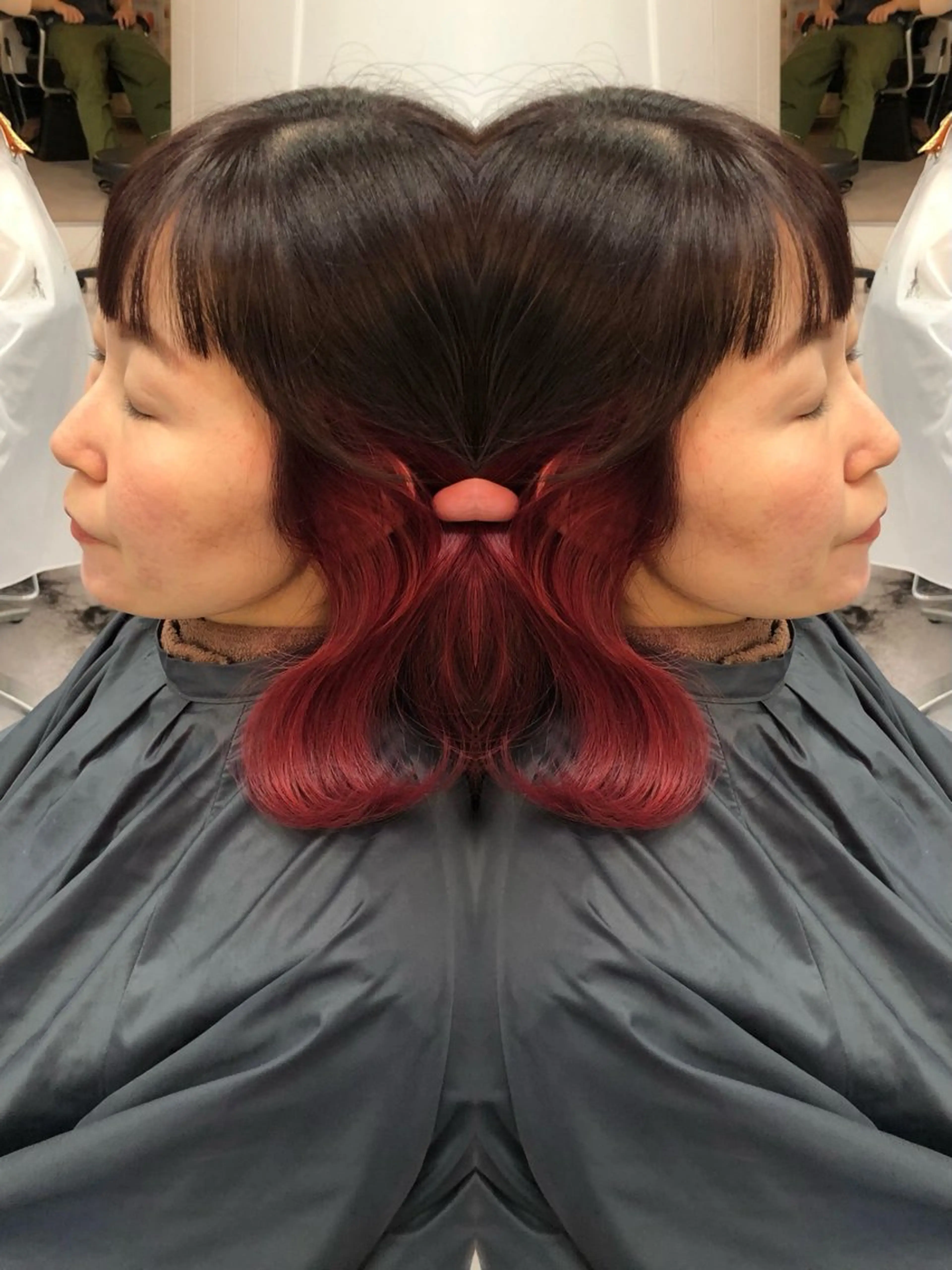 ミディアム カラー 🩵レイヤー✖︎ 髪質改善🩵リョウヤのヘアスタイル
