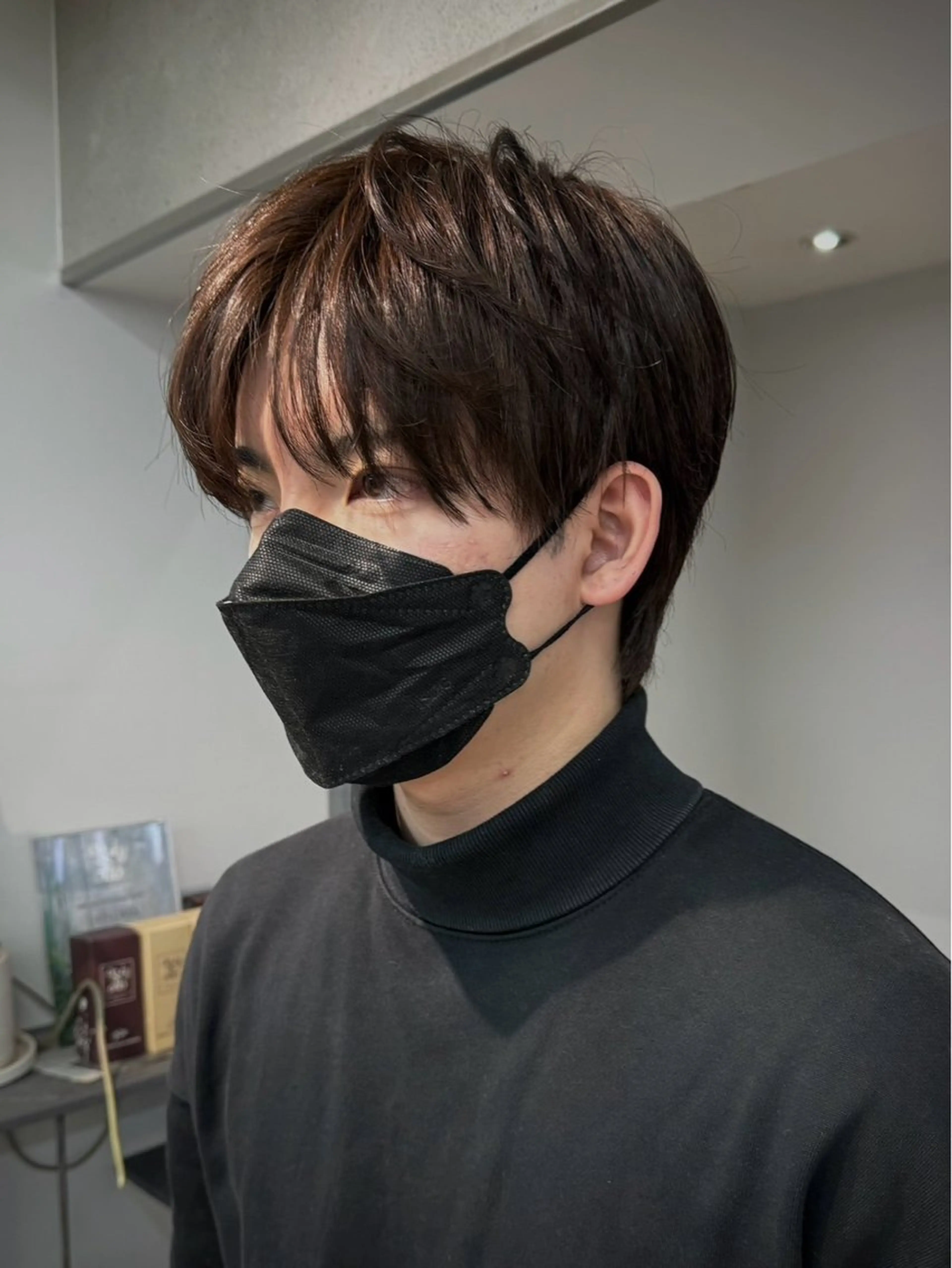 ショート メンズ マッシュ シースルーマッシュ ナチュラル×色気パ ーマ 渋谷/マナミのヘアスタイル