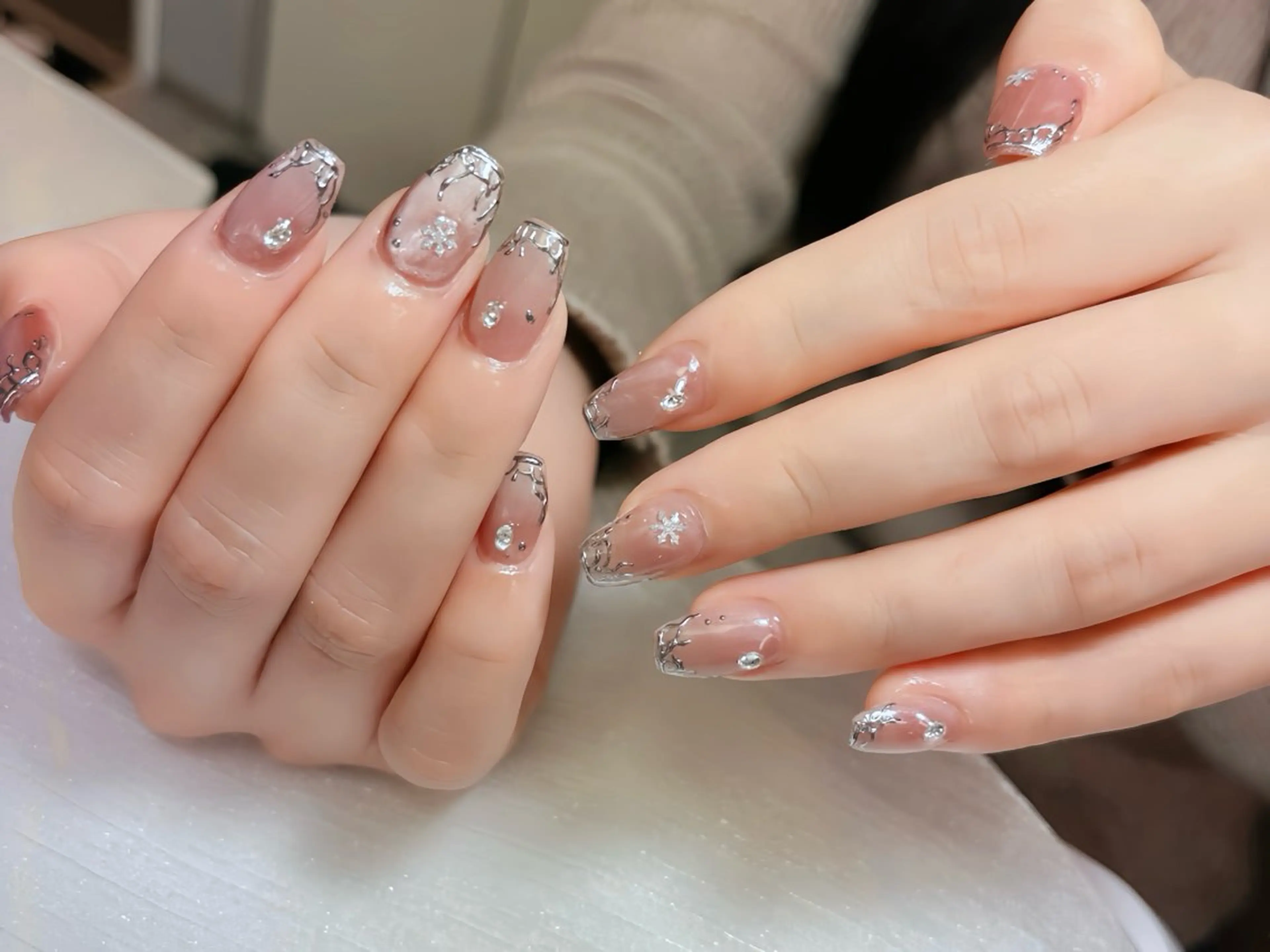 ネイル 長さ出し フットネイル ジェルネイル 韓国ネイル マグネットネイル YMT NailStudioのネイルデザイン