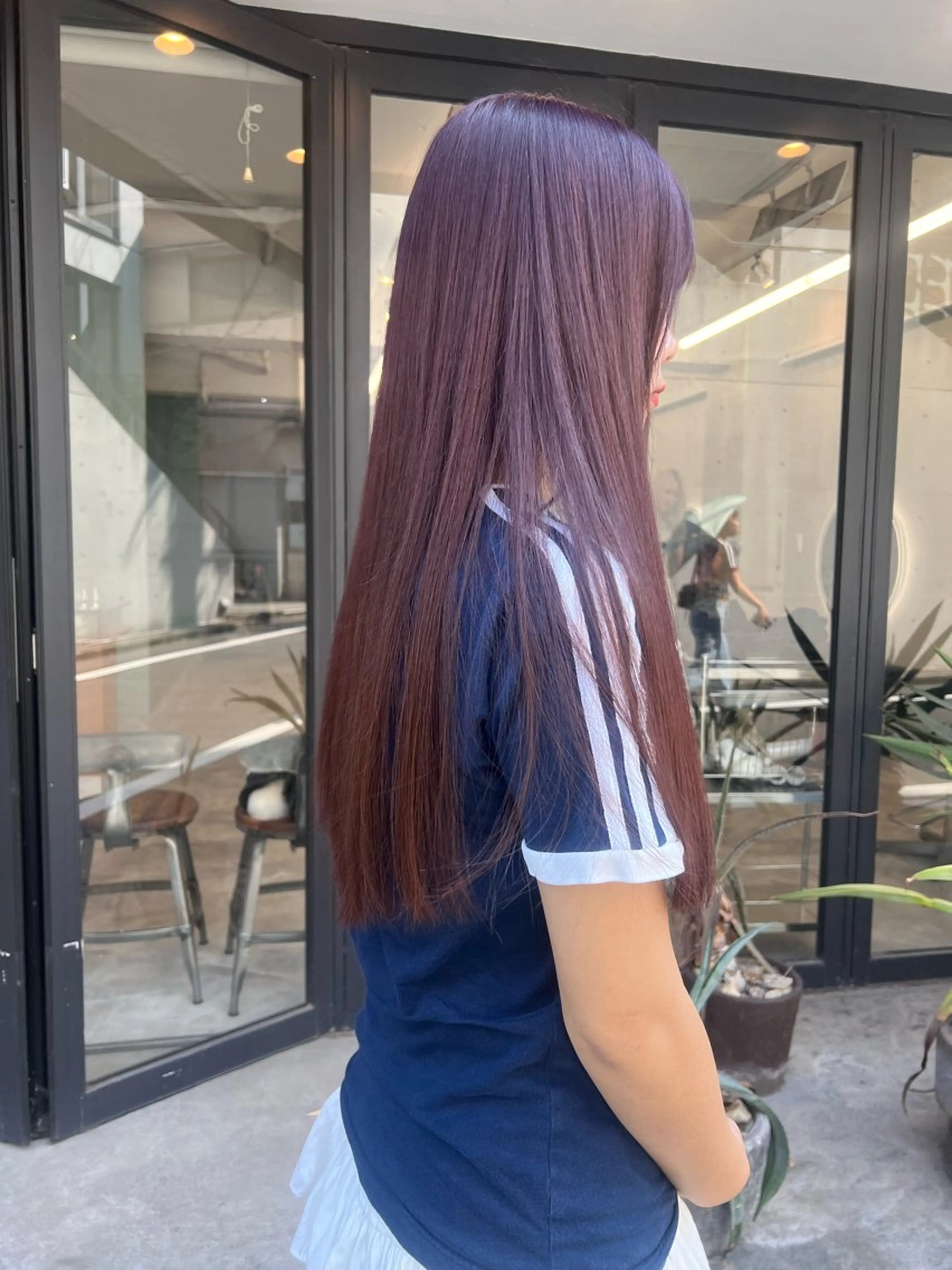 ロング カラー ヘアカラー トリートメント flamme 🫧yumiのヘアスタイル