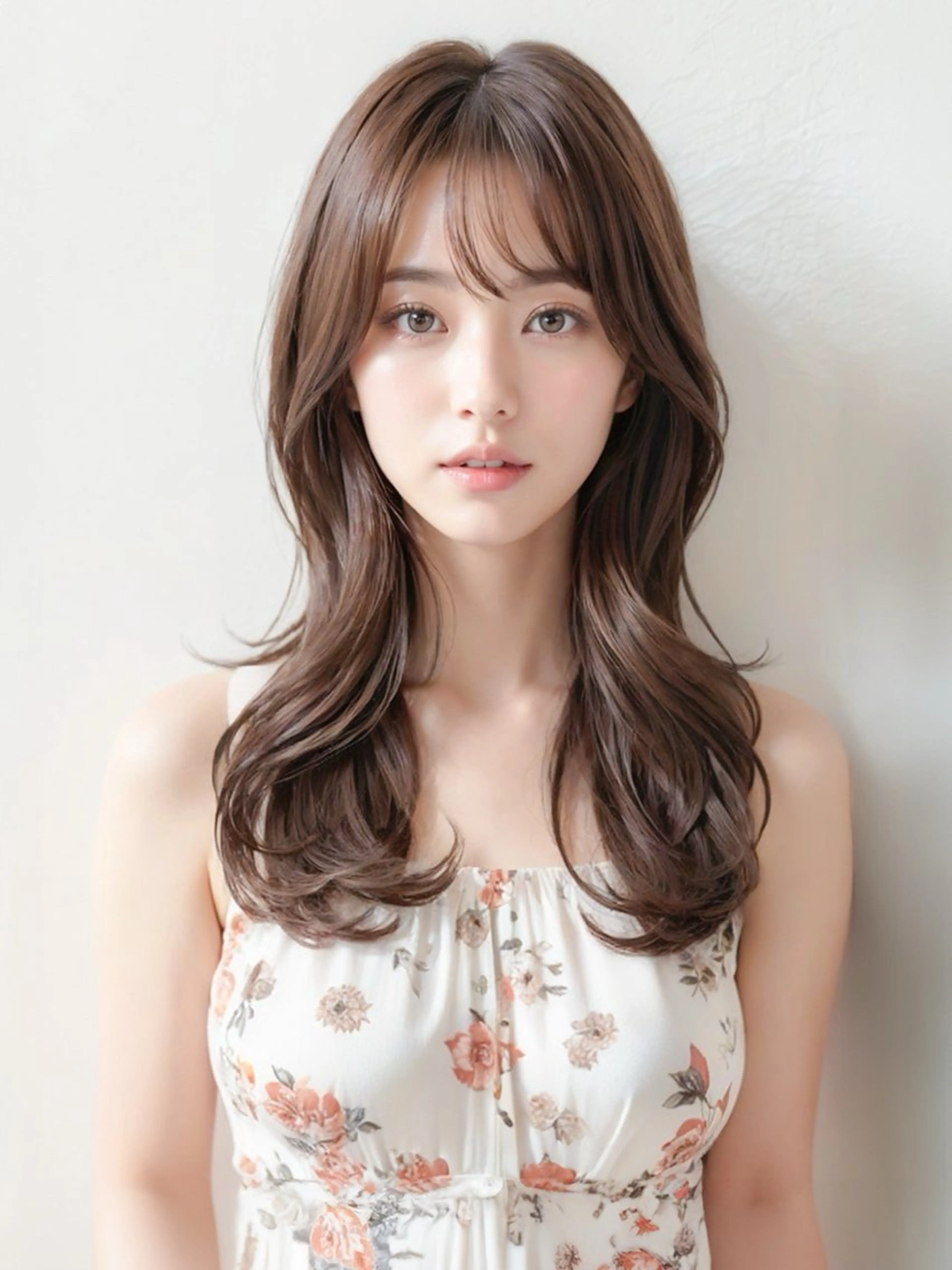 顔まわりカット＋カラー＋トリートメントの写真