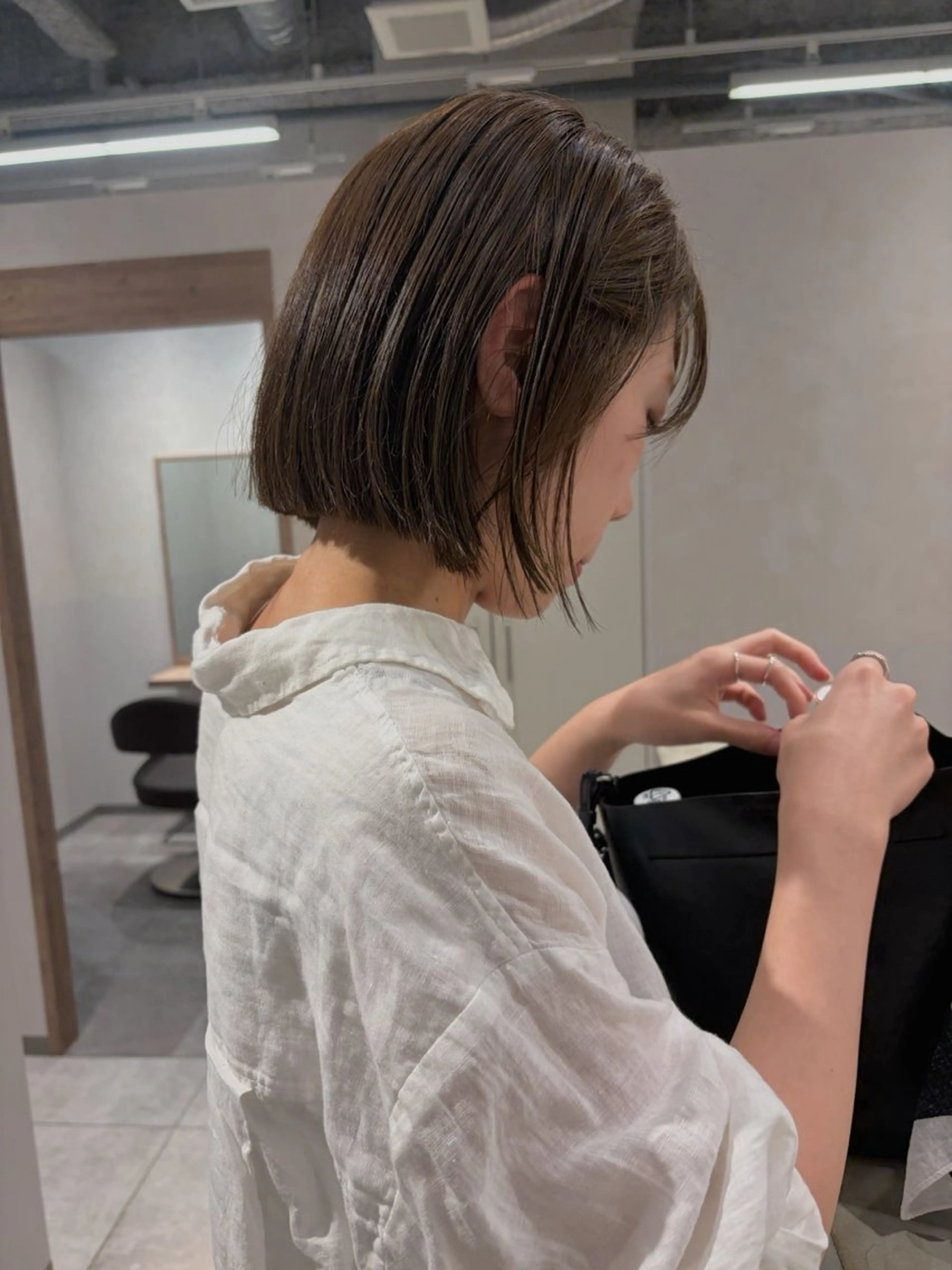 ミディアム カラー カット ヘアカラー トリートメント 砂原 ひよりのヘアスタイル