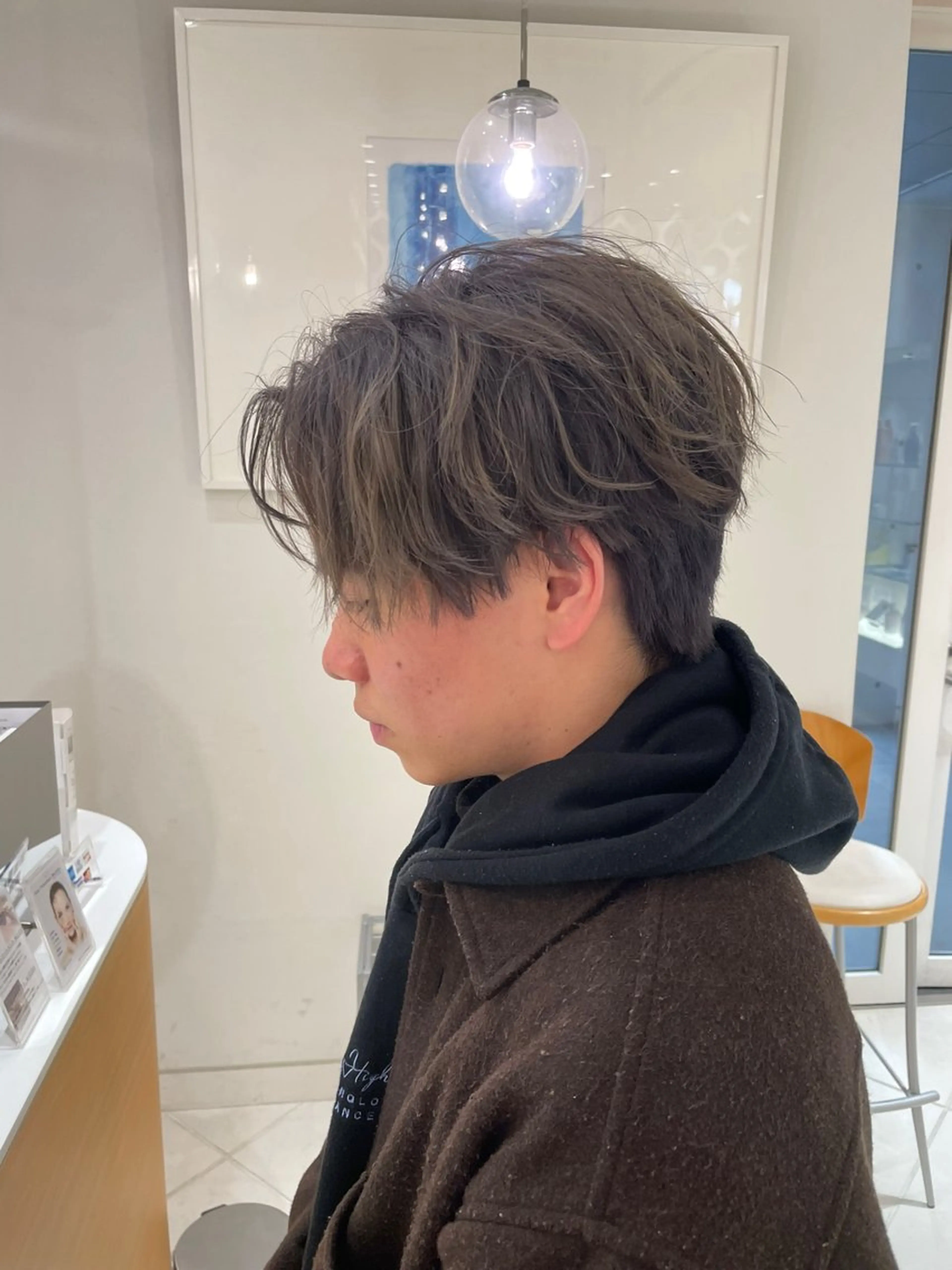 メンズ センターパート 刈り上げ fifth天神/末廣 和也のヘアスタイル