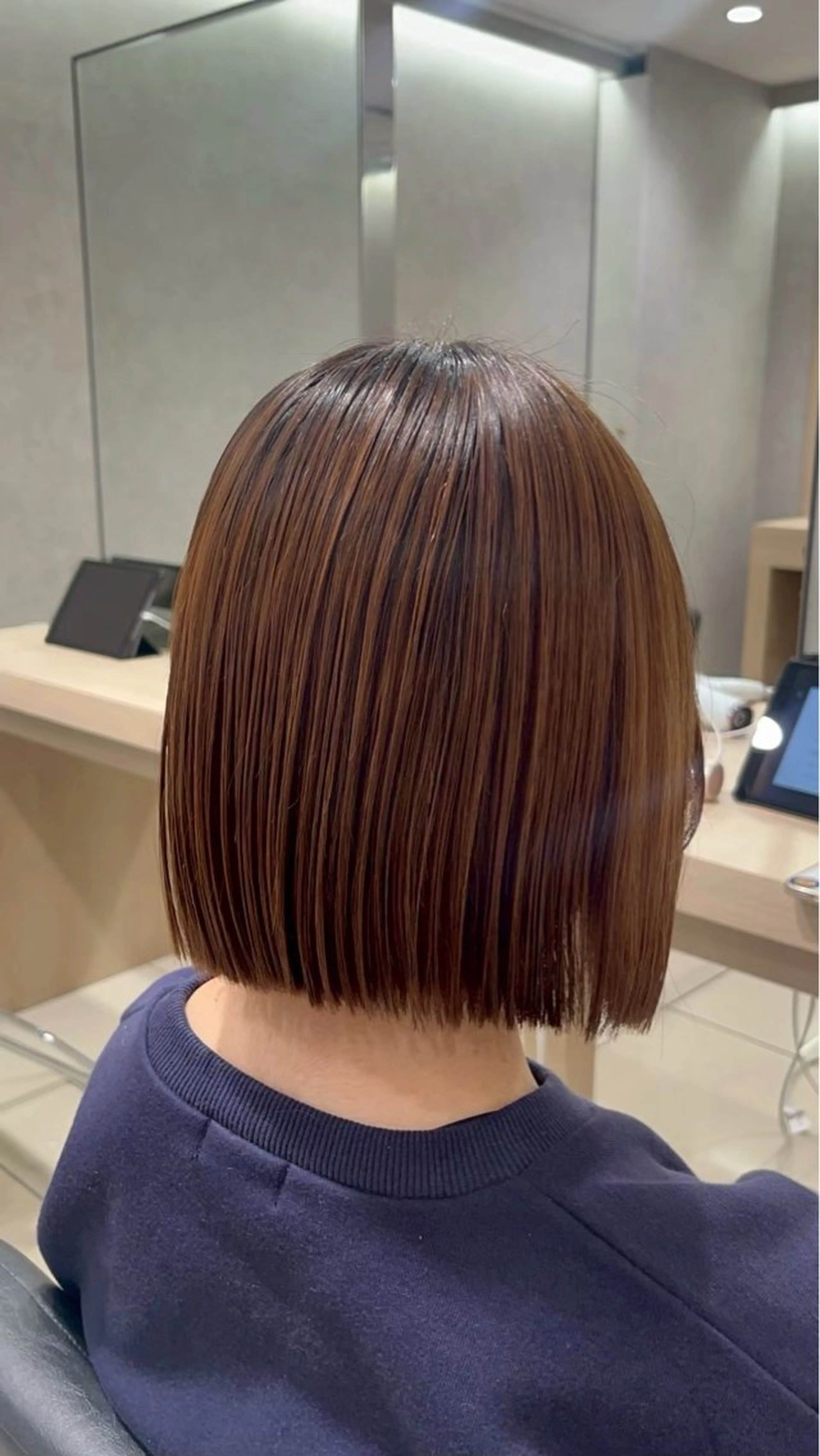 ミディアム カラー ヘアカラー トリートメント 🍒カラー/縮毛🍒 こばるのヘアスタイル