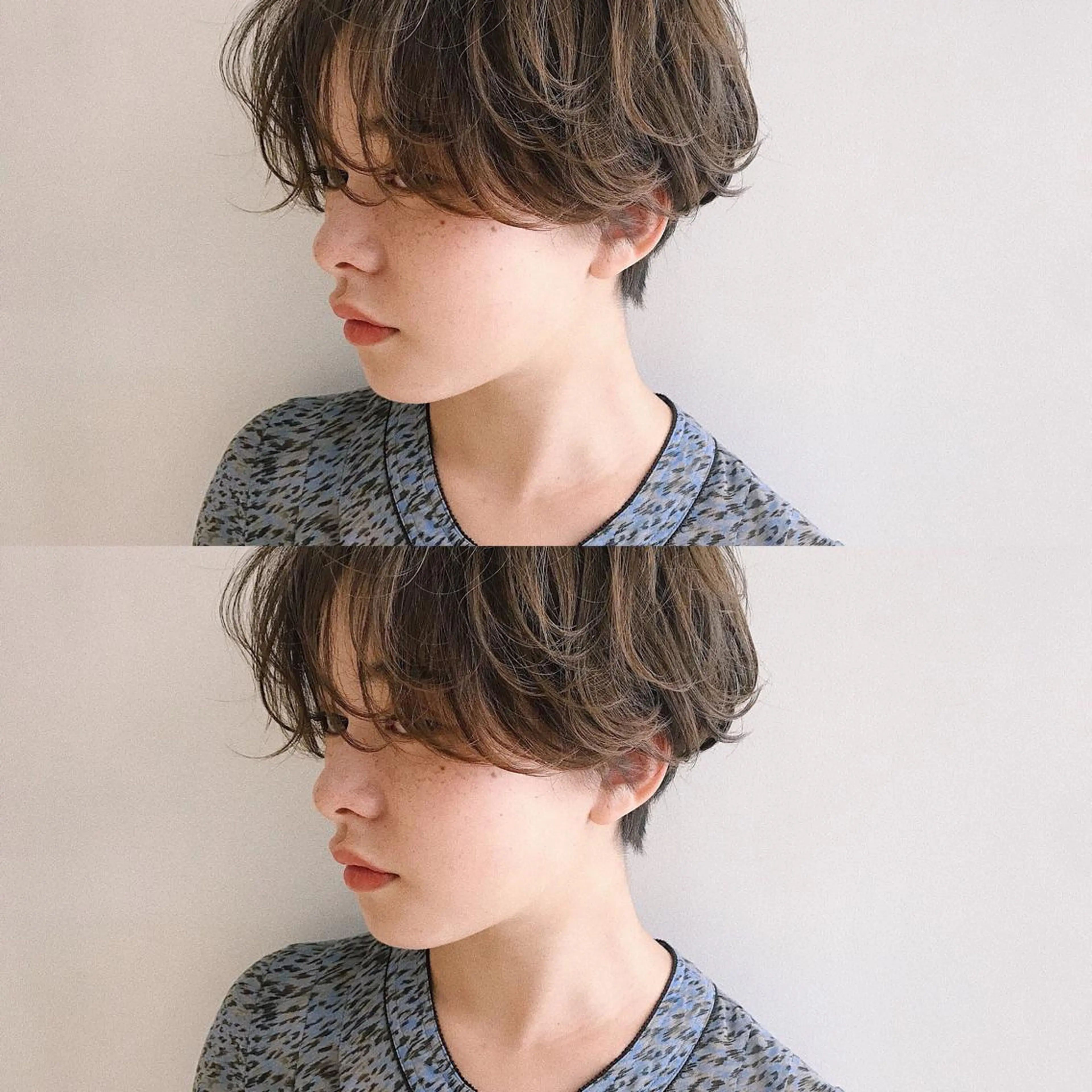 ショート カラー パーマ ヘアアレンジ ハンサムショート ショートヘア 小顔カット カット ヘアセット 松田 亮葉のヘアスタイル