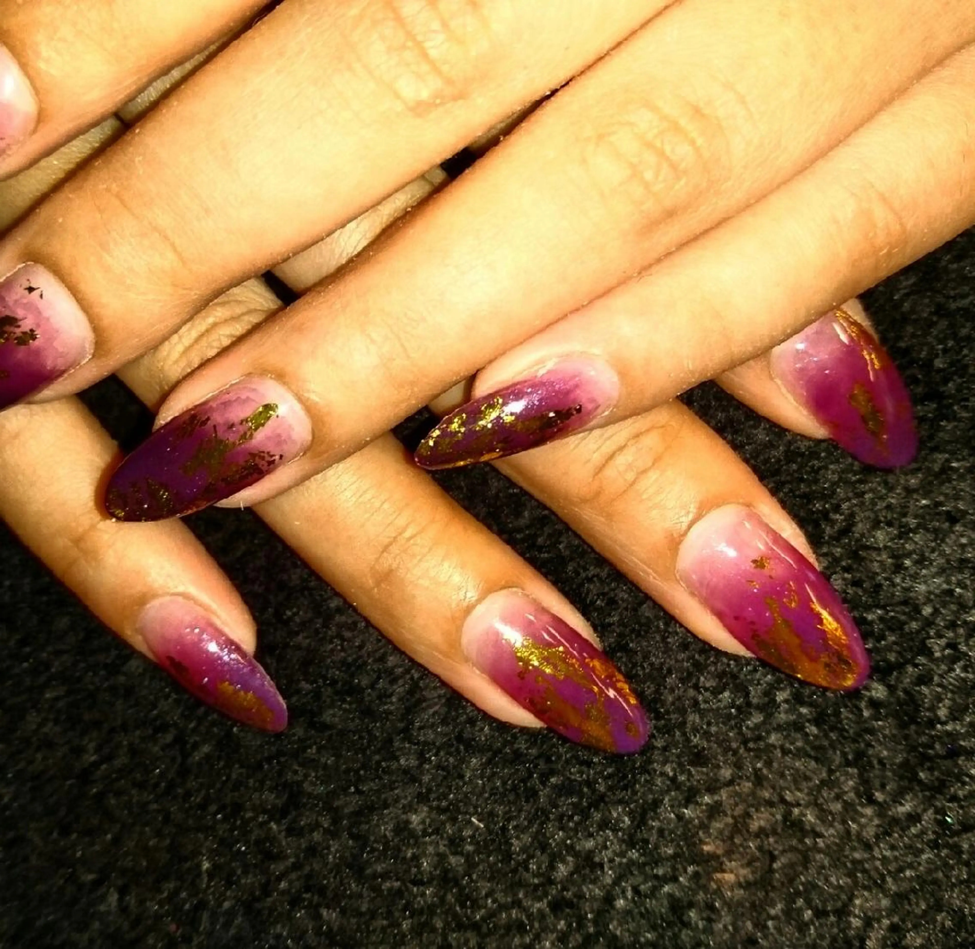 ネイル ゴールド シンプルネイル 三上 恵美のマツエク・マツパデザイン