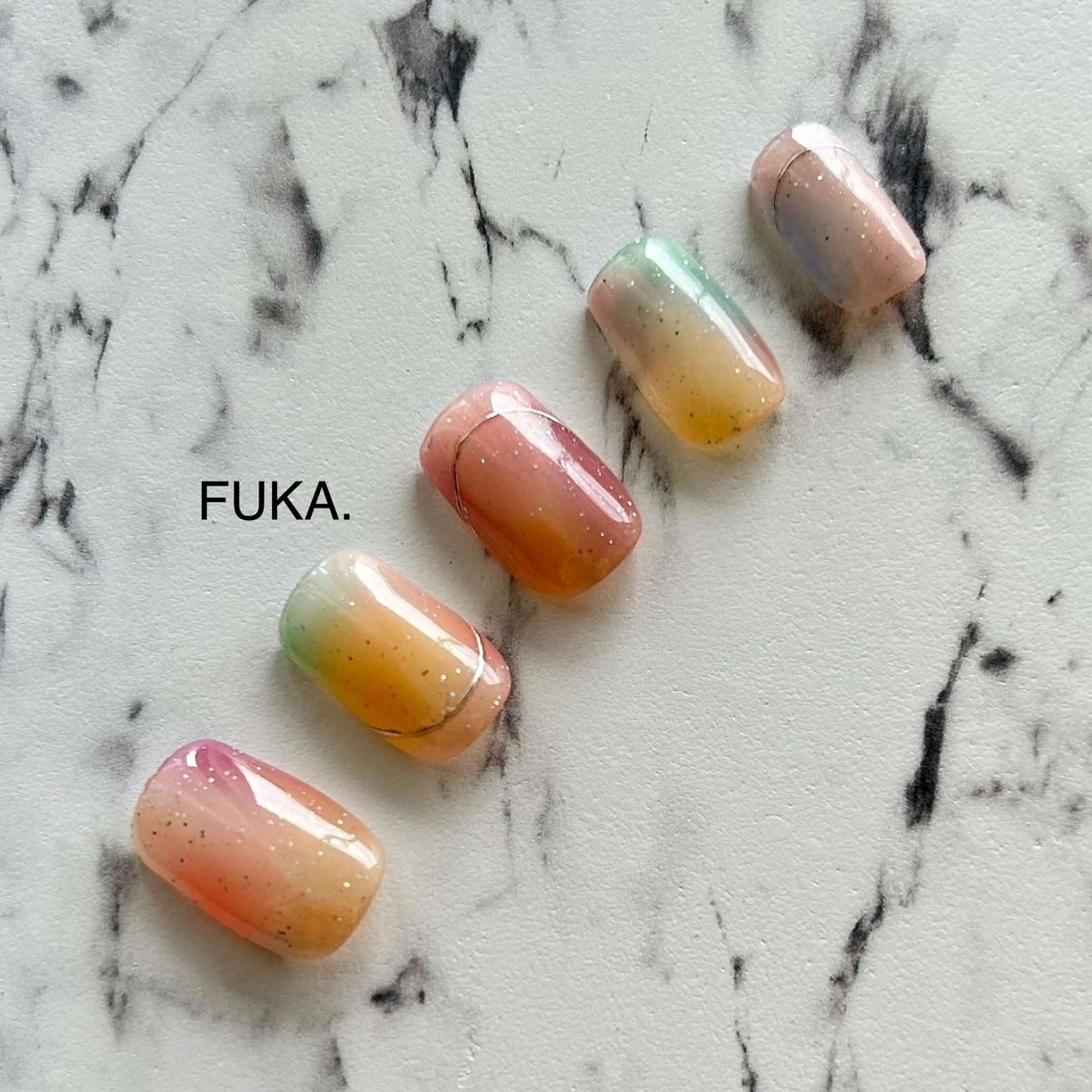 ネイル フットネイル グラデーション ネイルサロンAnela【アネラ】所属・Nail♡Fuka. /4月予約受付中のネイルデザイン