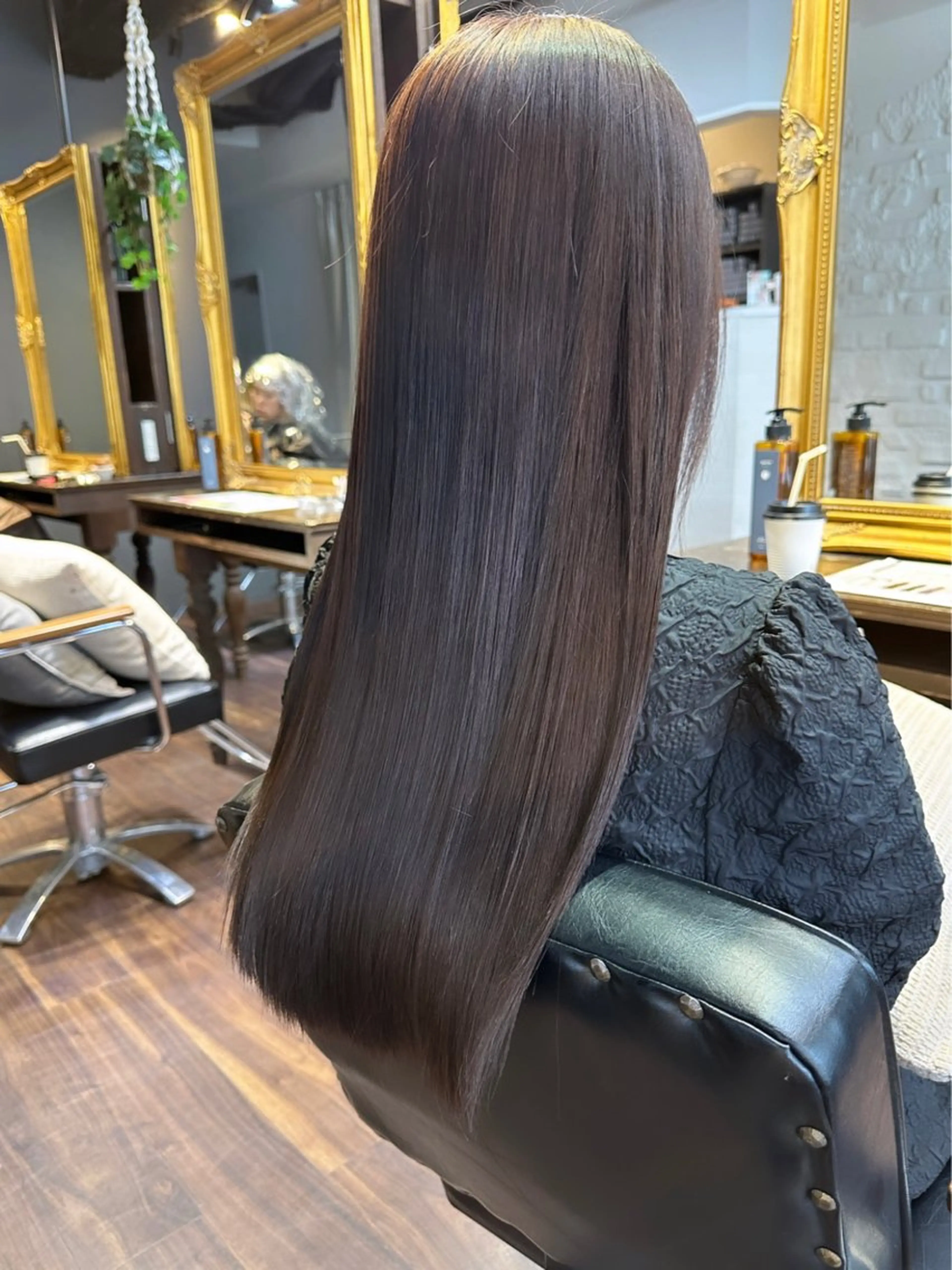 ロング カラー ヘアアレンジ 髪質改善 カット ヘアカラー 縮毛矯正 トリートメント 髪質改善/レイヤー 縮毛矯正/ケラチン耀のヘアスタイル