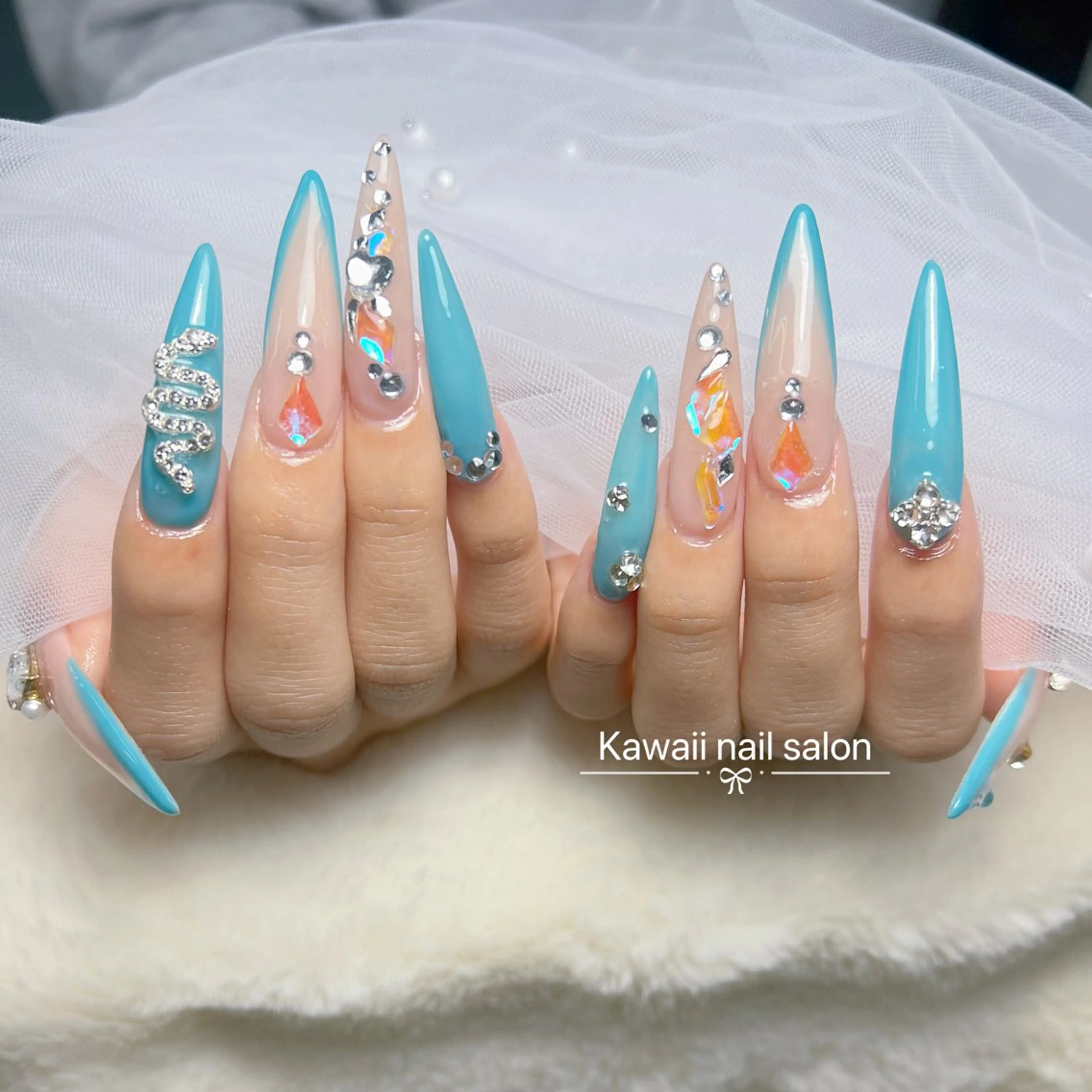 ネイル チークネイル ドット フレンチネイル グラデーション 韓国ネイル Kawaii _Nailのネイルデザイン