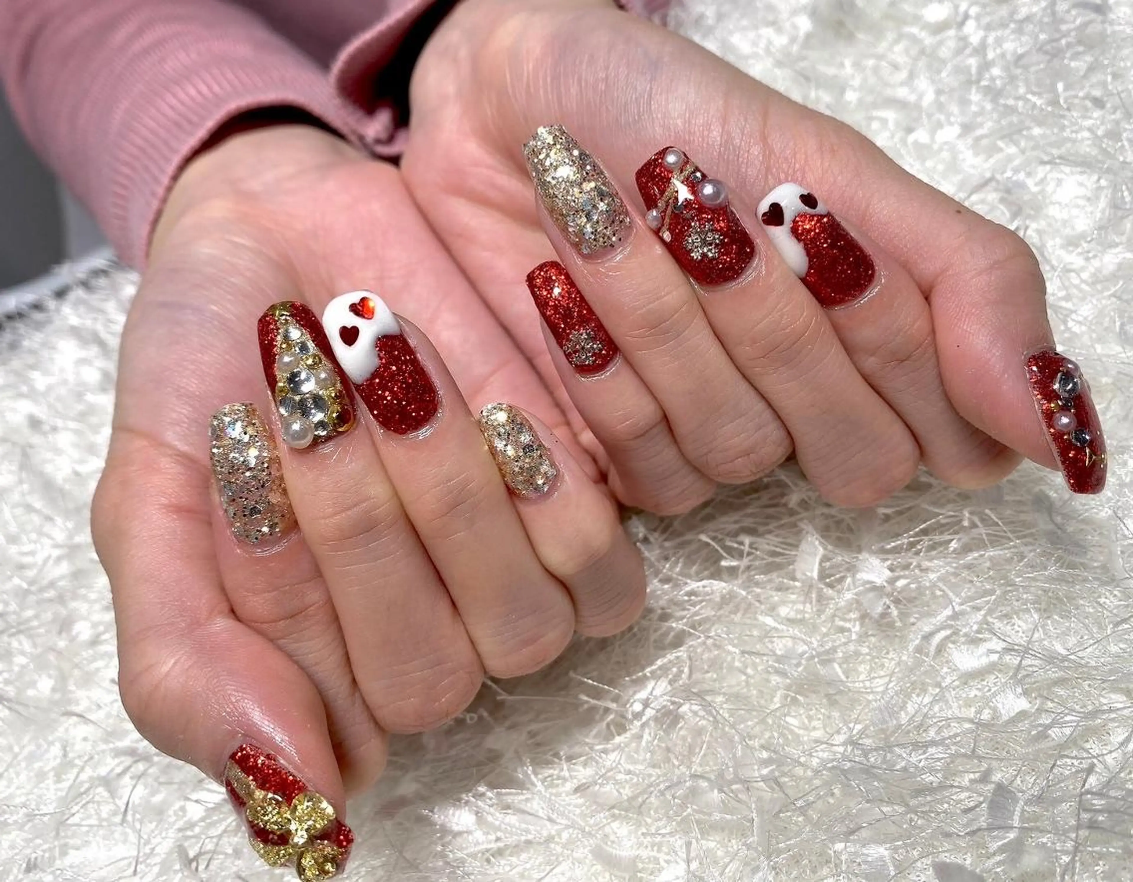 ネイル オーロラネイル 長さ出し フレンチネイル ジェルネイル グラデーション ハンドネイル Nail&eye Belire 新宿のネイルデザイン