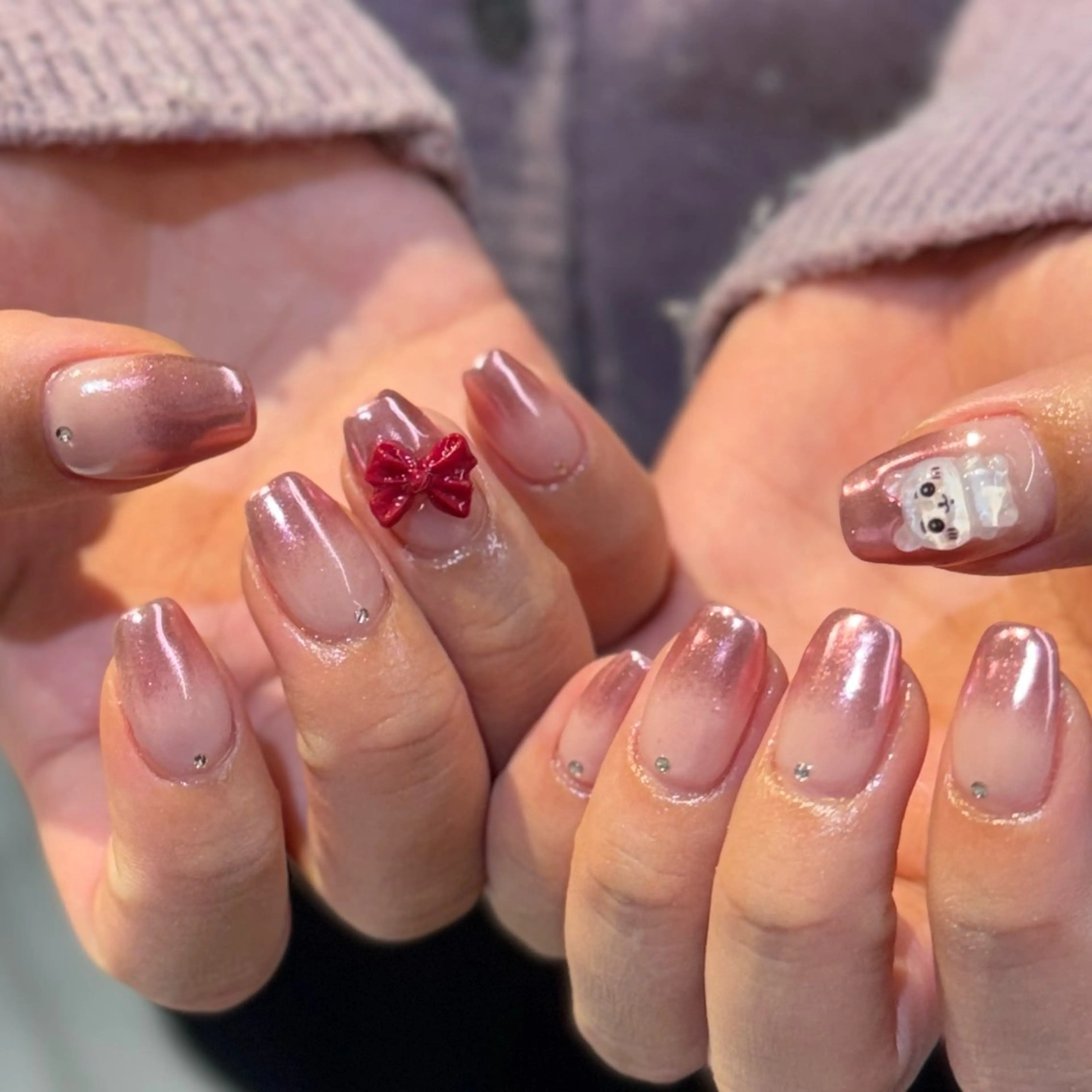 ネイル グラデーション ミラーネイル ハンドネイル ハンドケア Chizuru ☾ ໋のその他イメージ