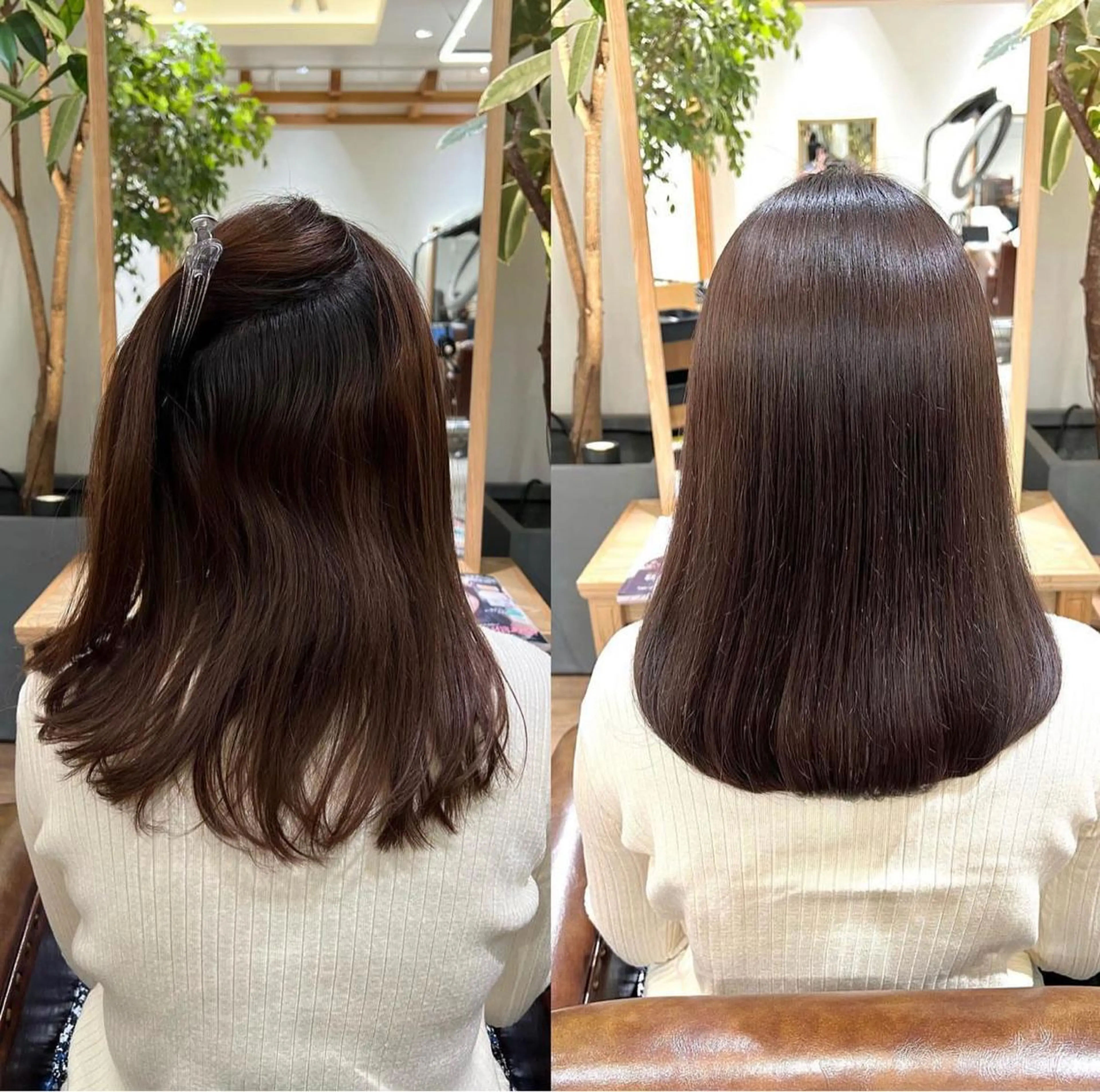 セミロング セミロングパーマ 美顔形成｜レイヤー ｜青山のヘアスタイル