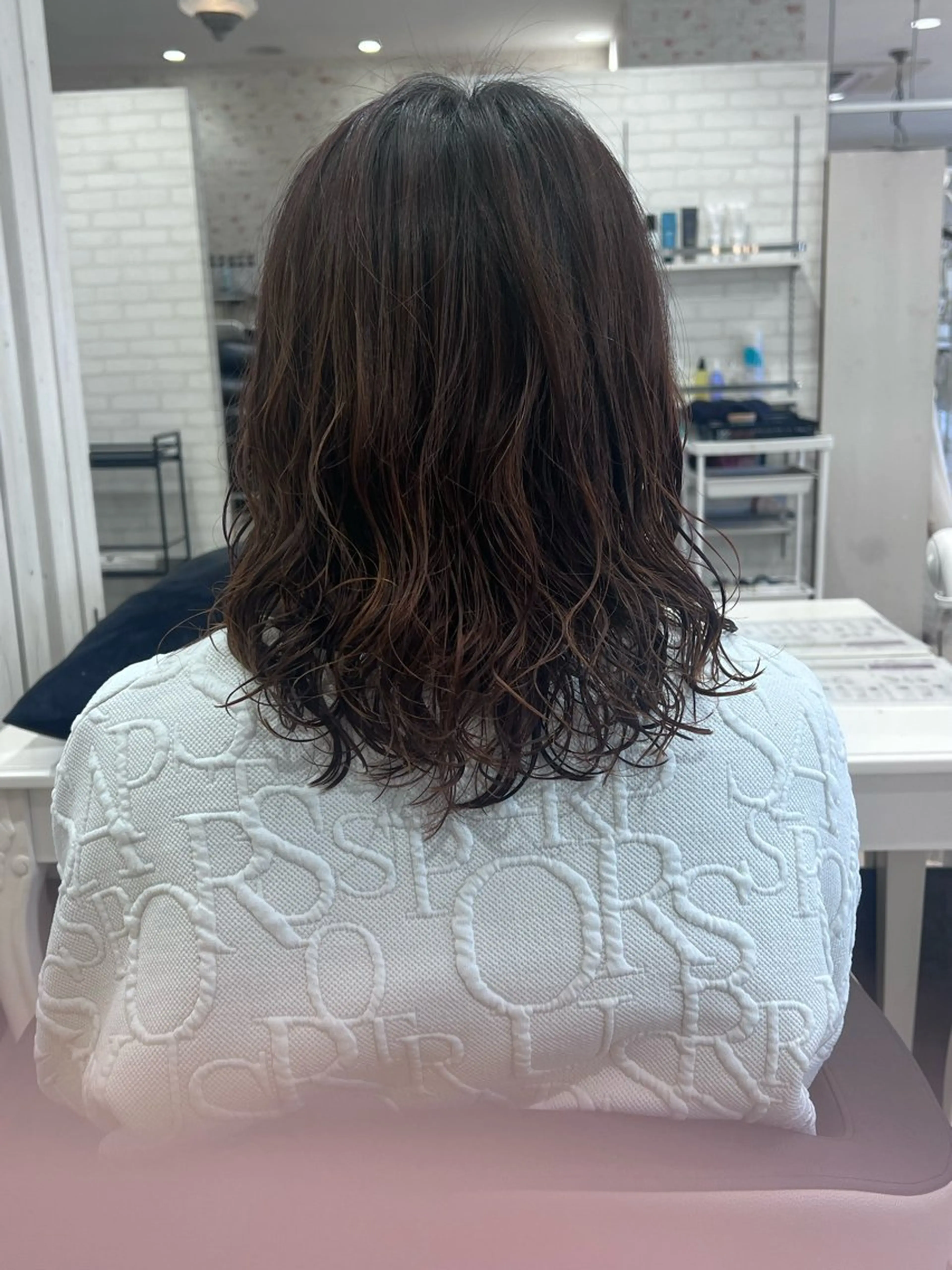 セミロング セミロングパーマ カット パーマ ☘️Garden 石栗一樹☘️のヘアスタイル