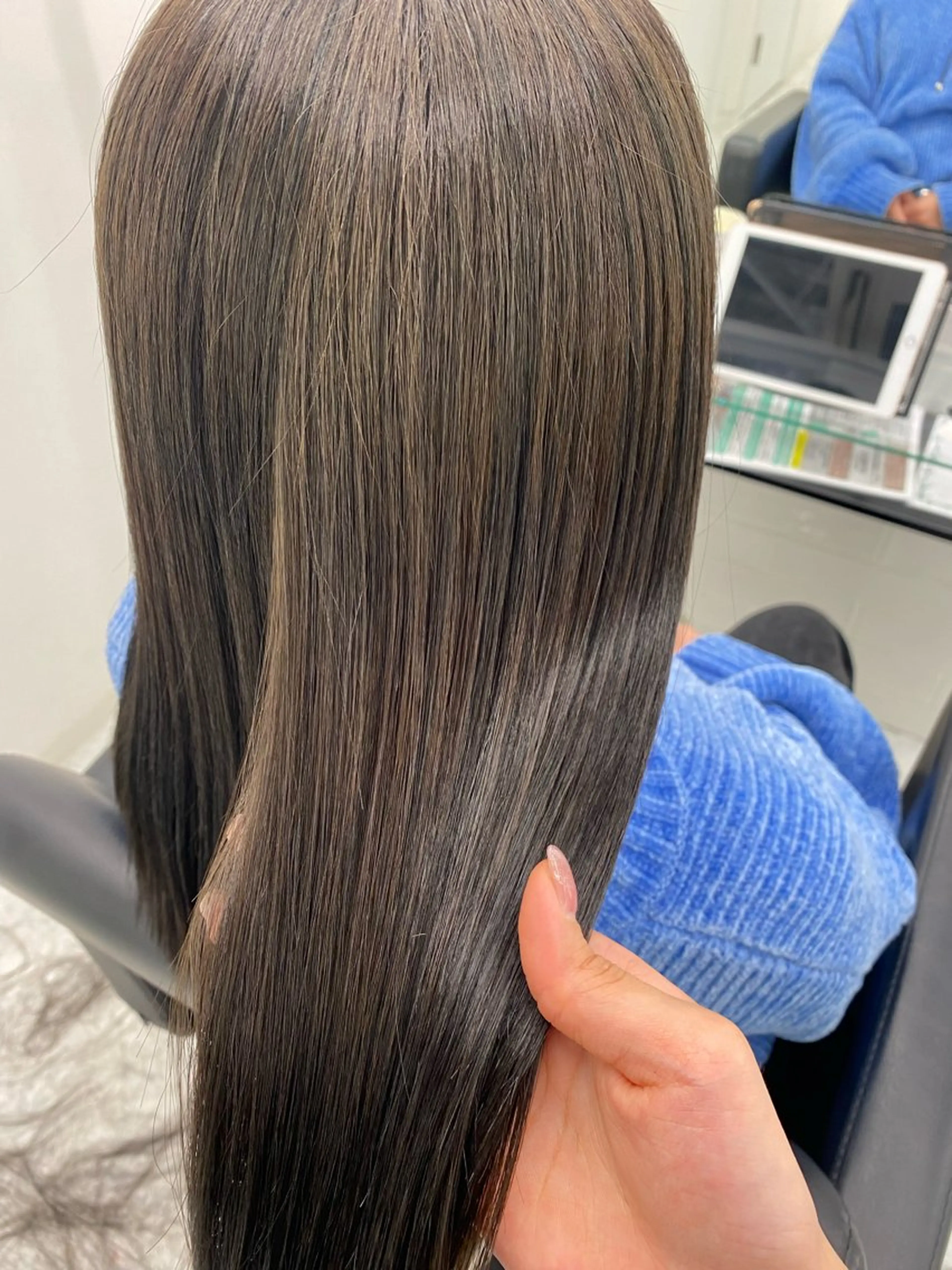 セミロング カット ヘアカラー トリートメント 髪質改善サロン🫧 セキチサトのヘアスタイル