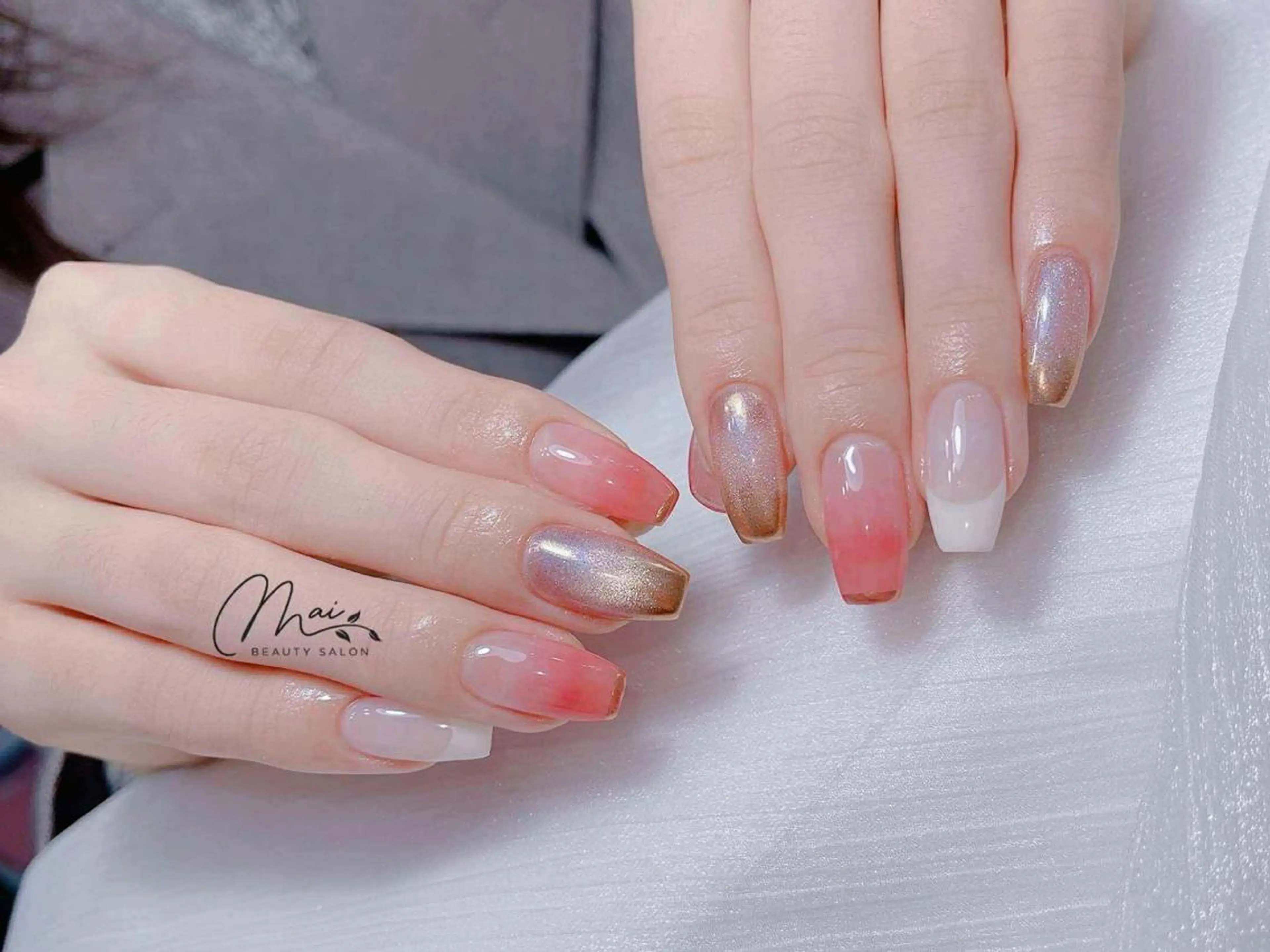 ネイル チークネイル クリアネイル フラッシュネイル フレンチネイル ハート MaiBeauty dodoのネイルデザイン