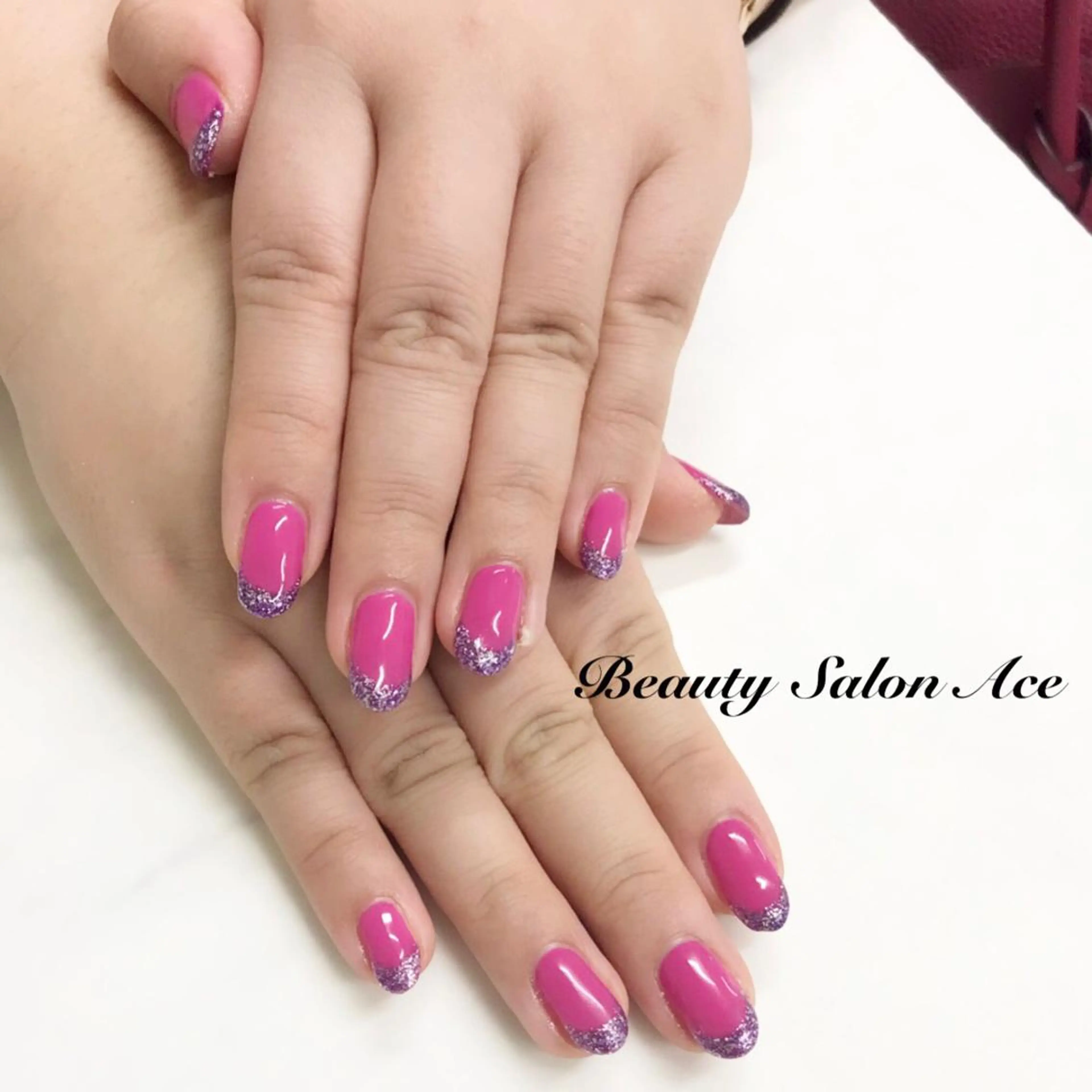 ネイル フレンチネイル ラメ(グリッター) 池袋フィルイン Ace♡Nailのネイルデザイン