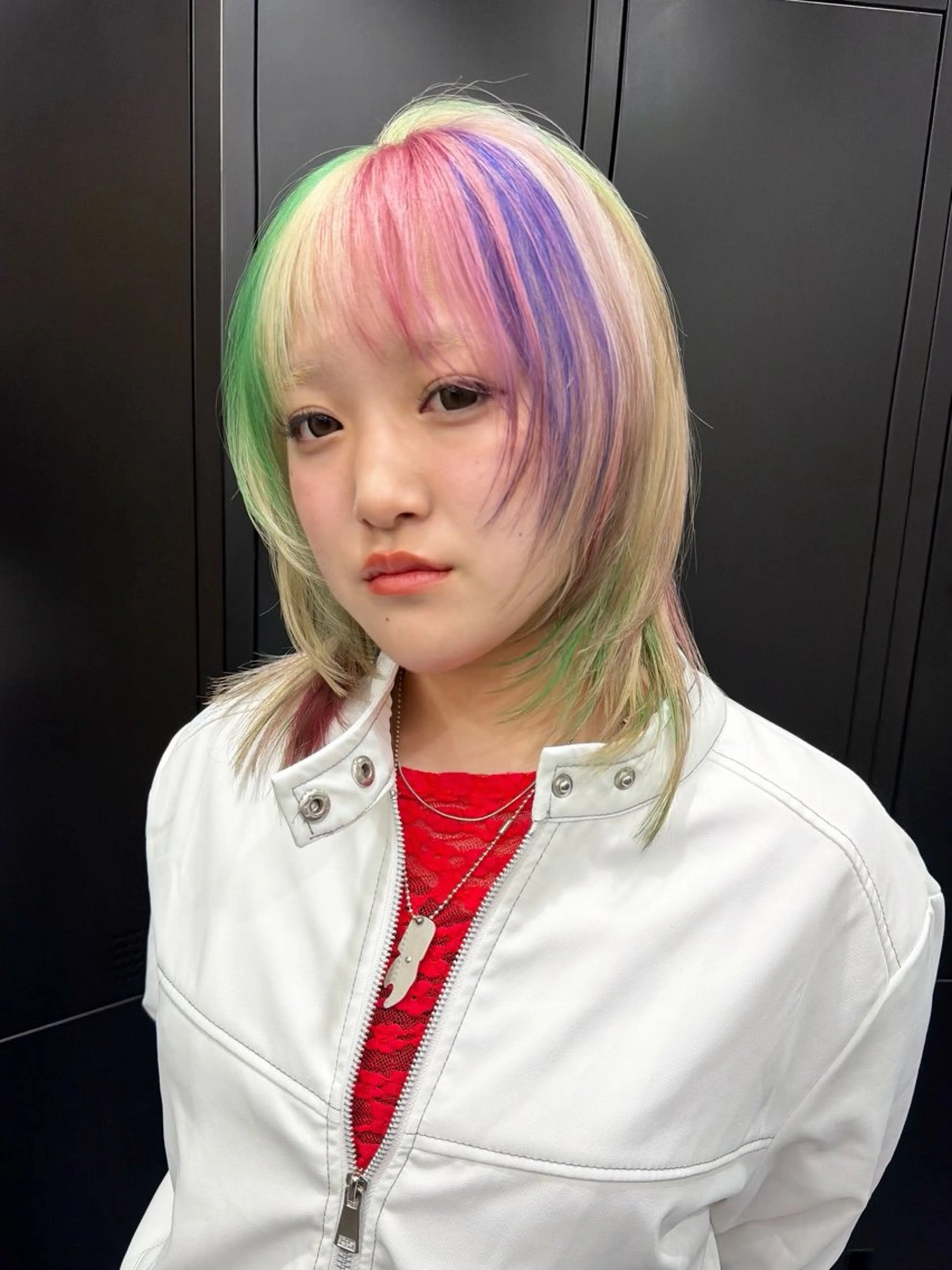 ミディアム ヘアカラー 山口 真世のヘアスタイル