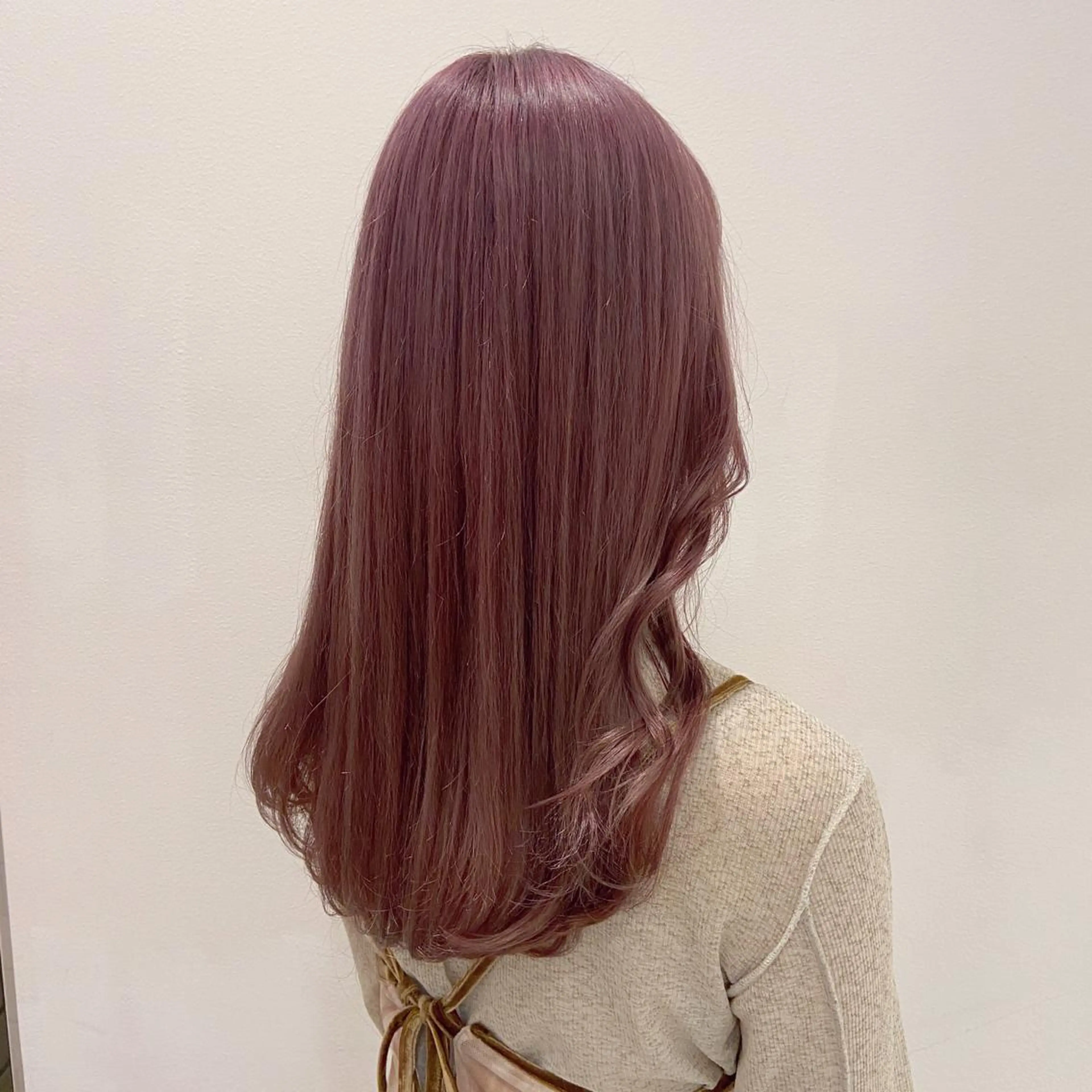 ロング カラー ヘアアレンジ ラベンダーカラー ピンクカラー ピンクラベンダー 天神レイヤーカット No.1💖マユカのヘアスタイル