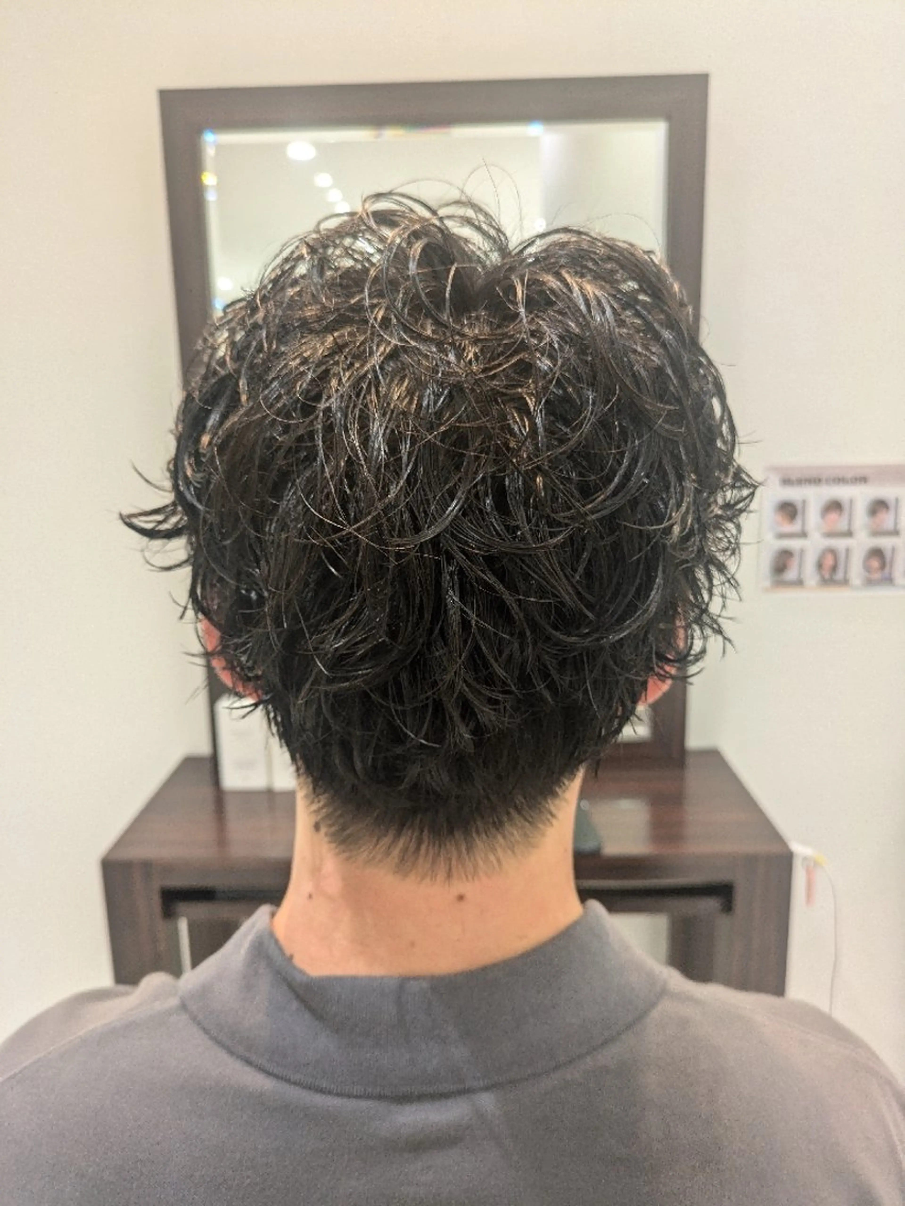 ショート パーマ メンズ カット パーマ ヘアセット グランアージュ　ネオ所属・Ryu/ハイトーン/ デザイン/髪質改善のヘアスタイル