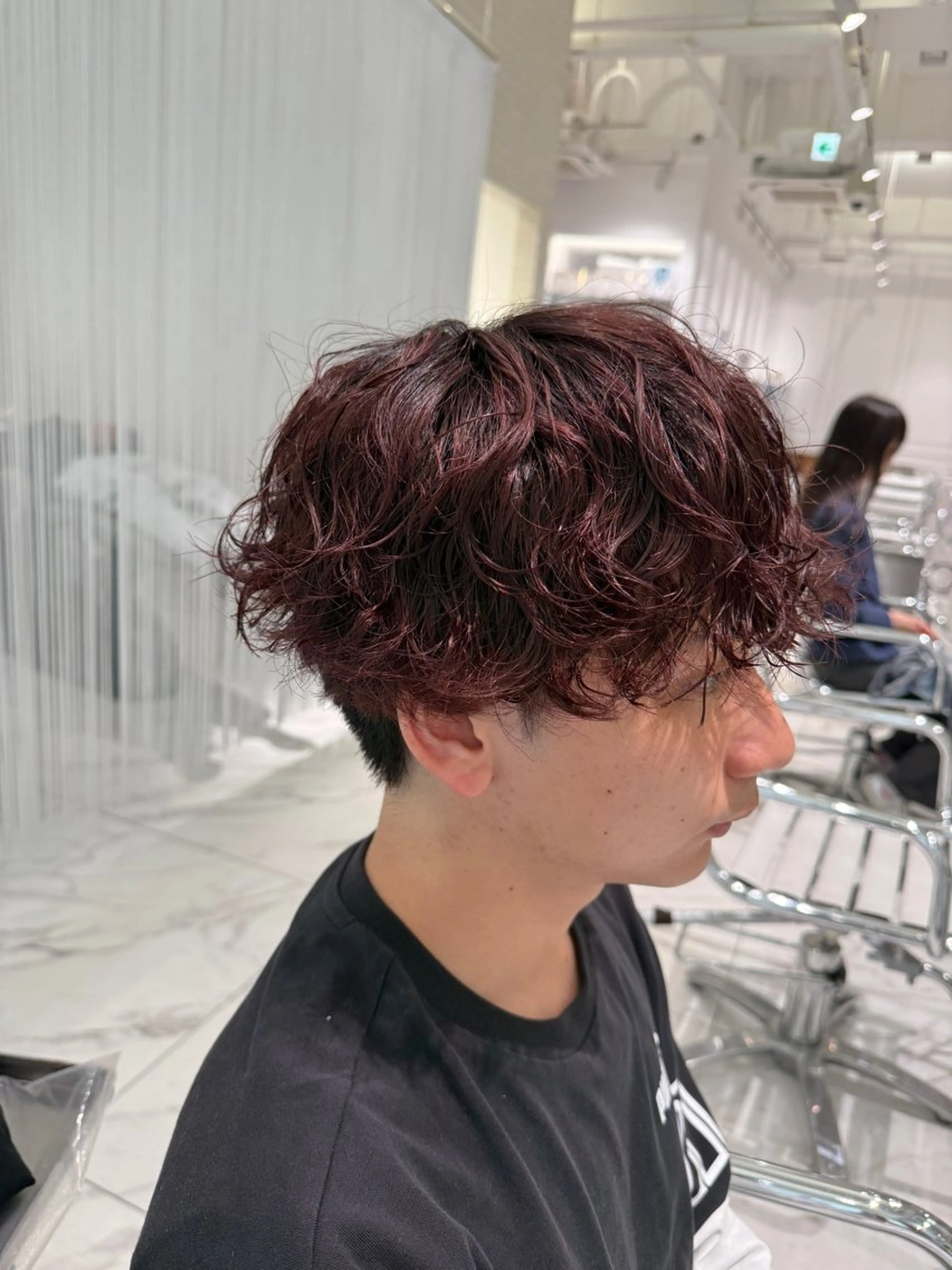 ミディアム カラー パーマ 柳澤 和也のヘアスタイル
